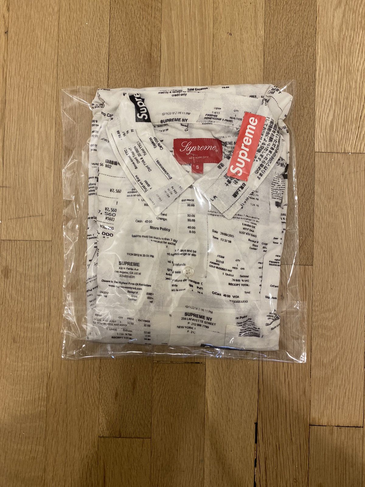 Supreme Receipts Rayon Shirt | Grailed