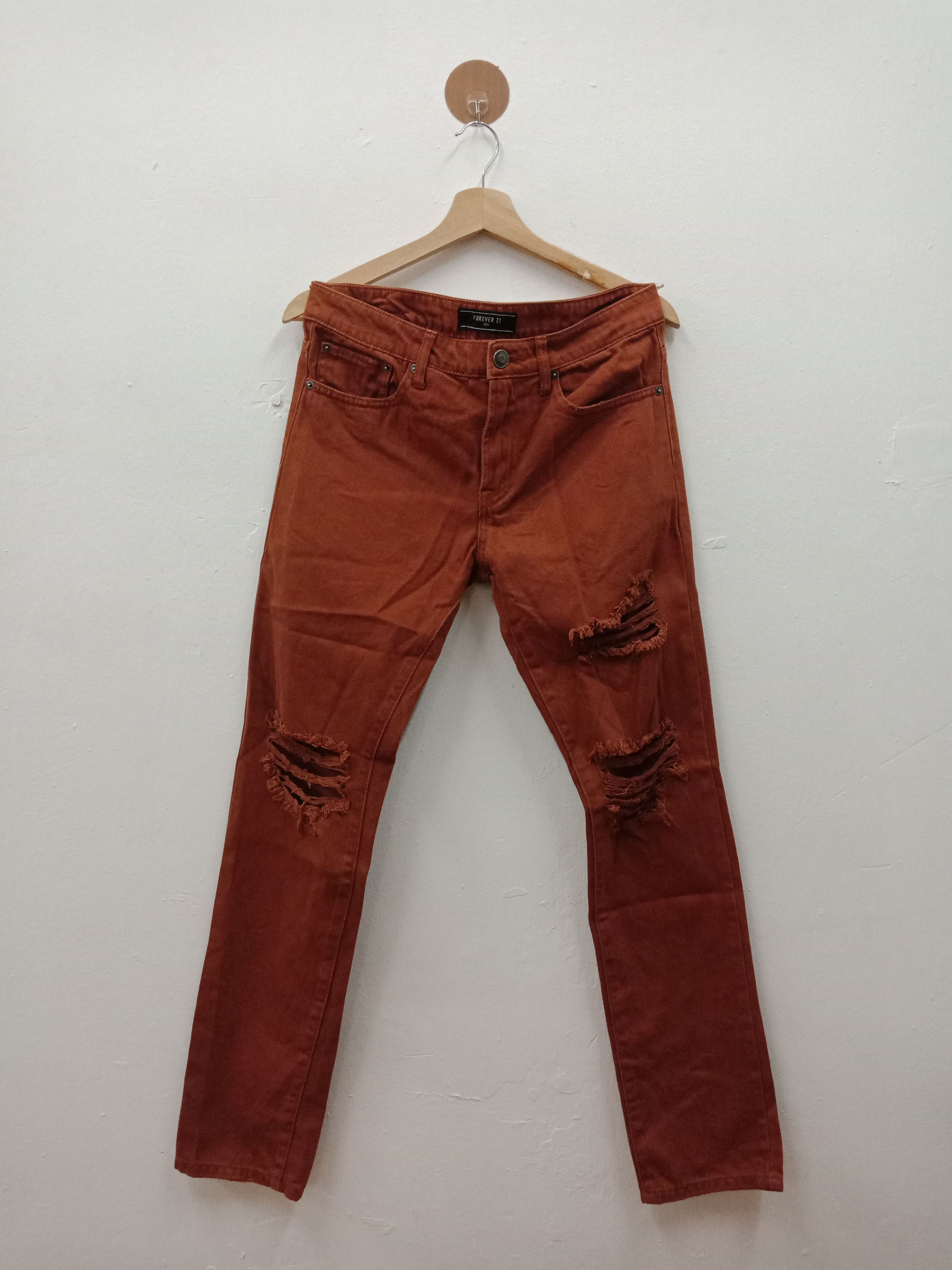Forever 21 Brown Distressed Shredded