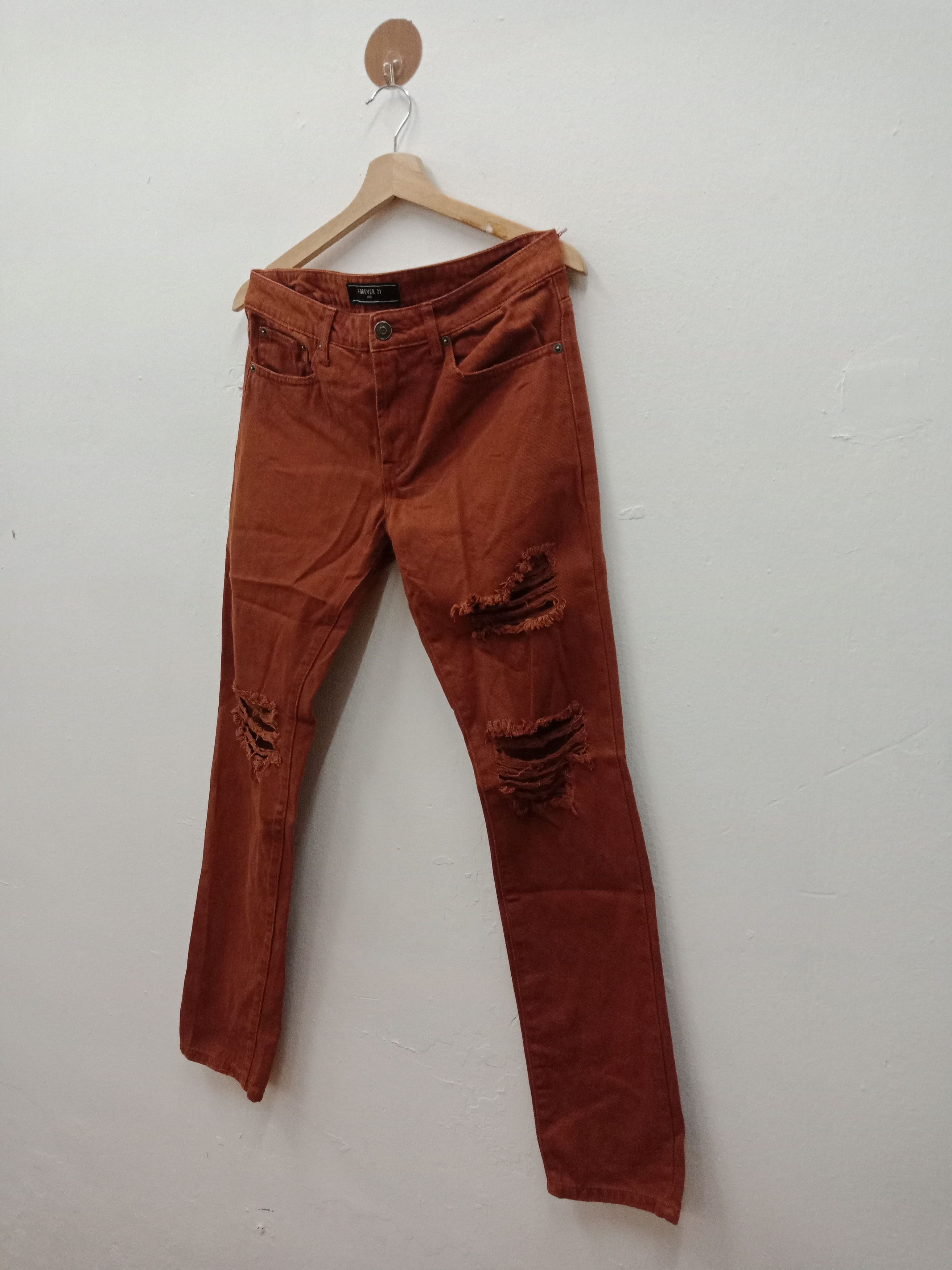 Forever 21 Forever 21 Brown Distressed Shredded Size US 32 / EU 48 - 3 Thumbnail