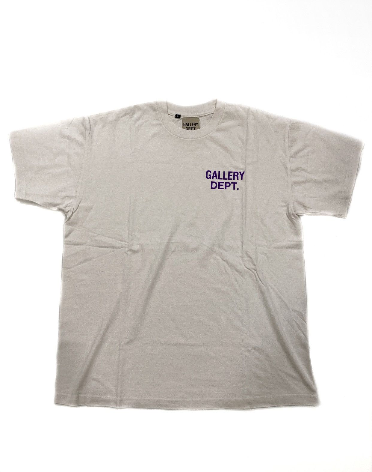 Gallery Dept. Gallery Dept. Beige T-Shirt with Purple Logo Size US L / EU 52-54 / 3 - 1 Thumbnail