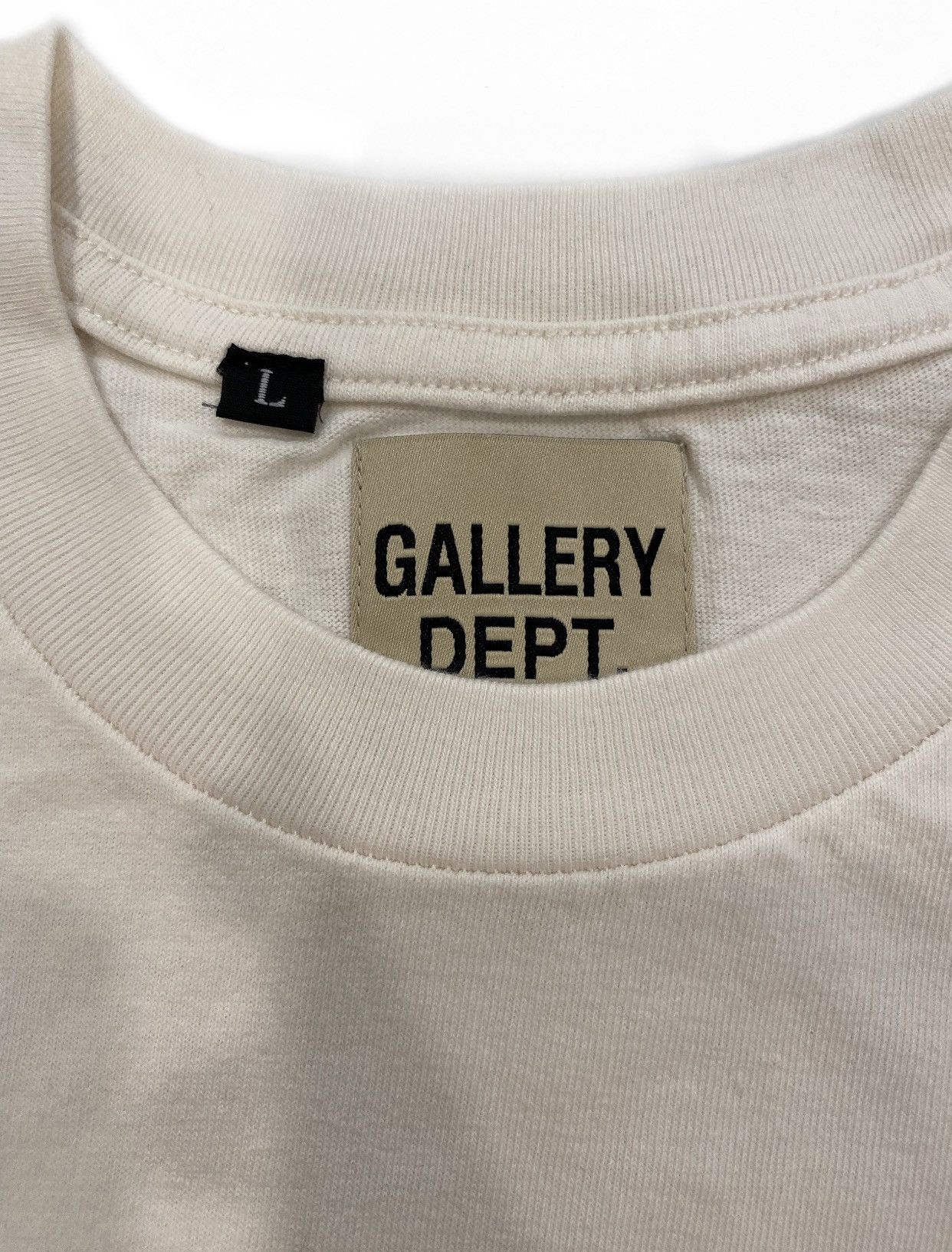 Gallery Dept. Gallery Dept. Beige T-Shirt with Purple Logo Size US L / EU 52-54 / 3 - 3 Thumbnail