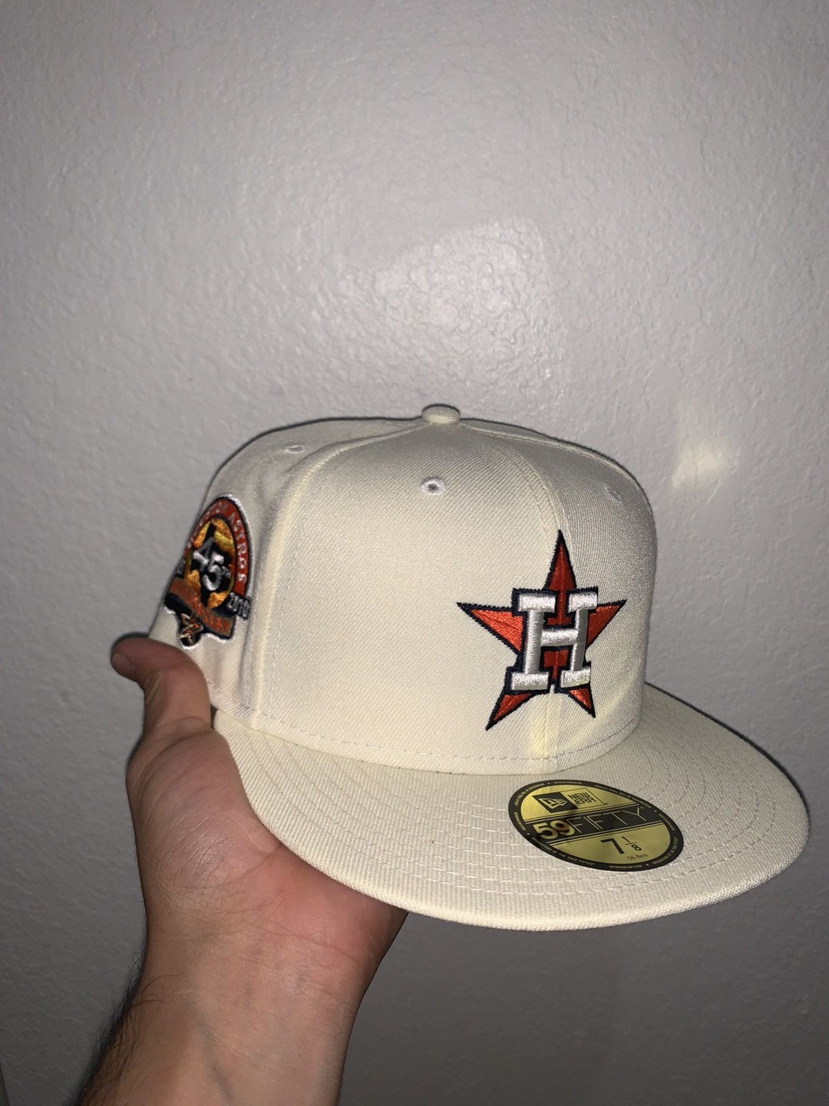 Men's Houston Astros New Era Navy 39THIRTY A-Frame Perforated Flex Hat