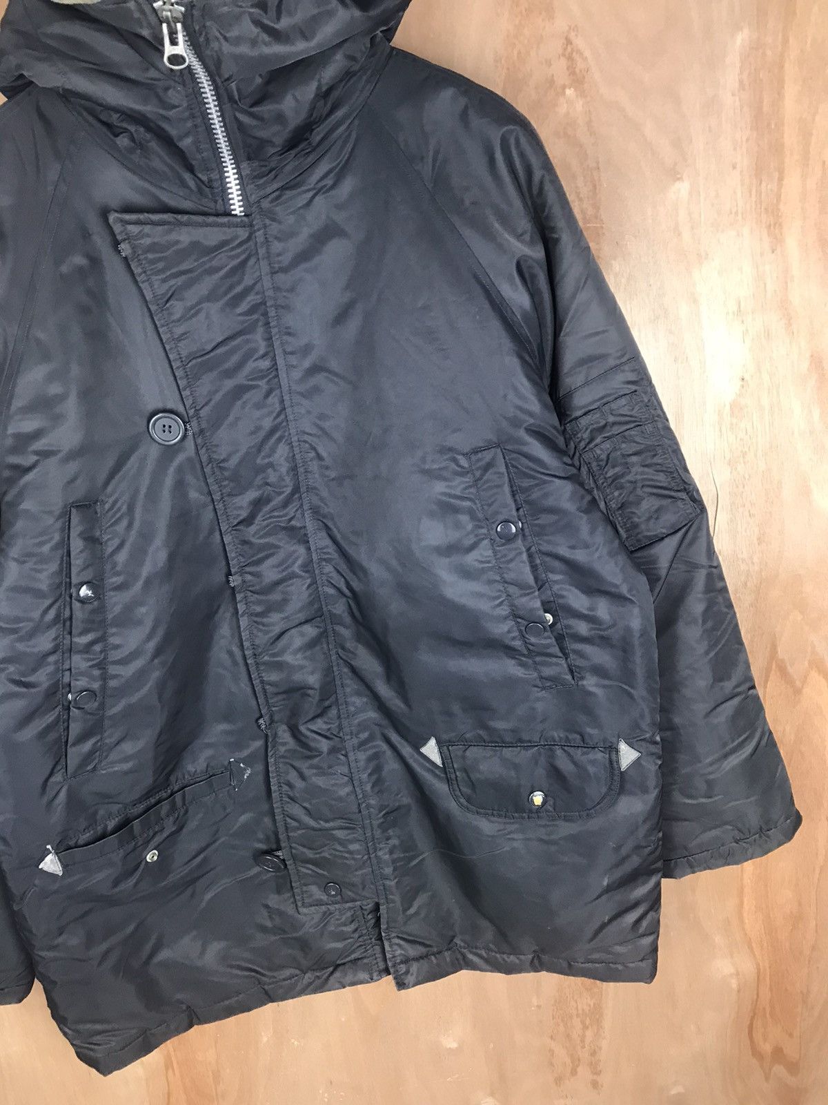 Vintage Vintage Flying Jacket Virgin Voyage Fur Hoodie Bomber Jacket Size US L / EU 52-54 / 3 - 4 Thumbnail