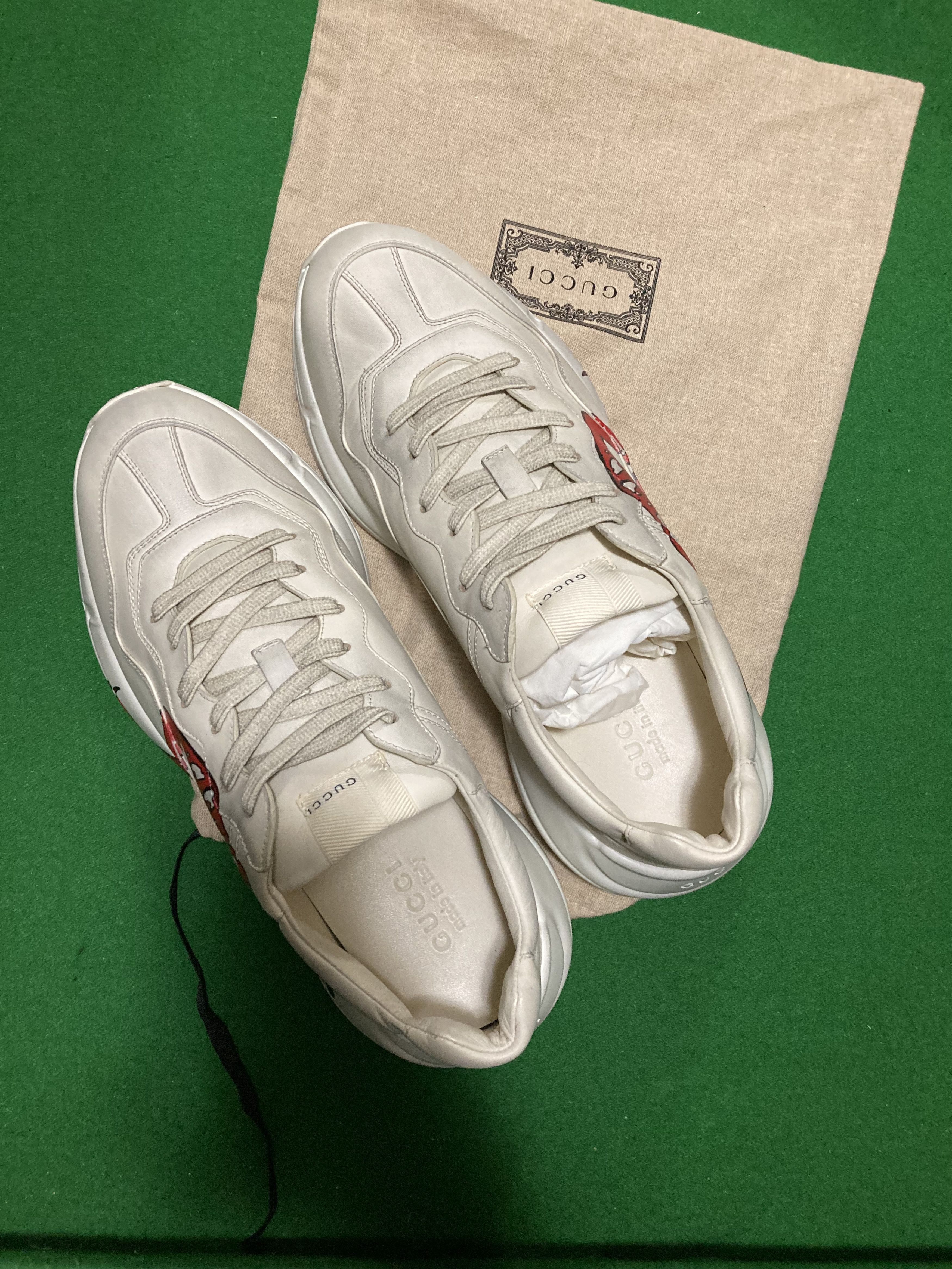 Gucci Gucci Rython Sneaker with Mouth Print | Grailed