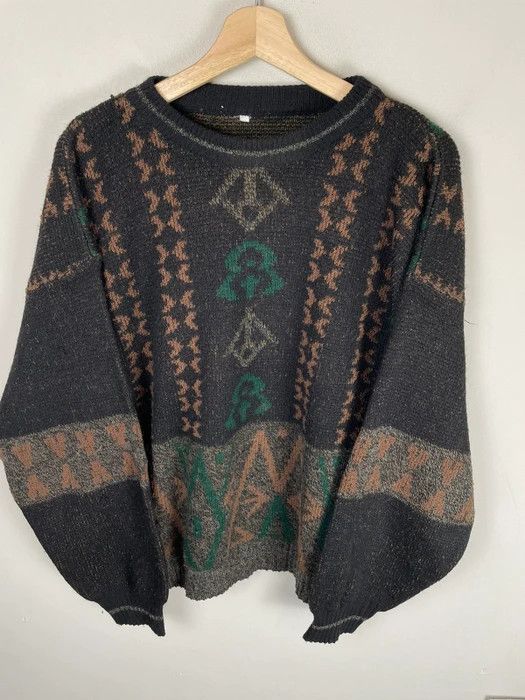 Vintage Vintage Stacked Symbols Totem Knit Sweater | Grailed