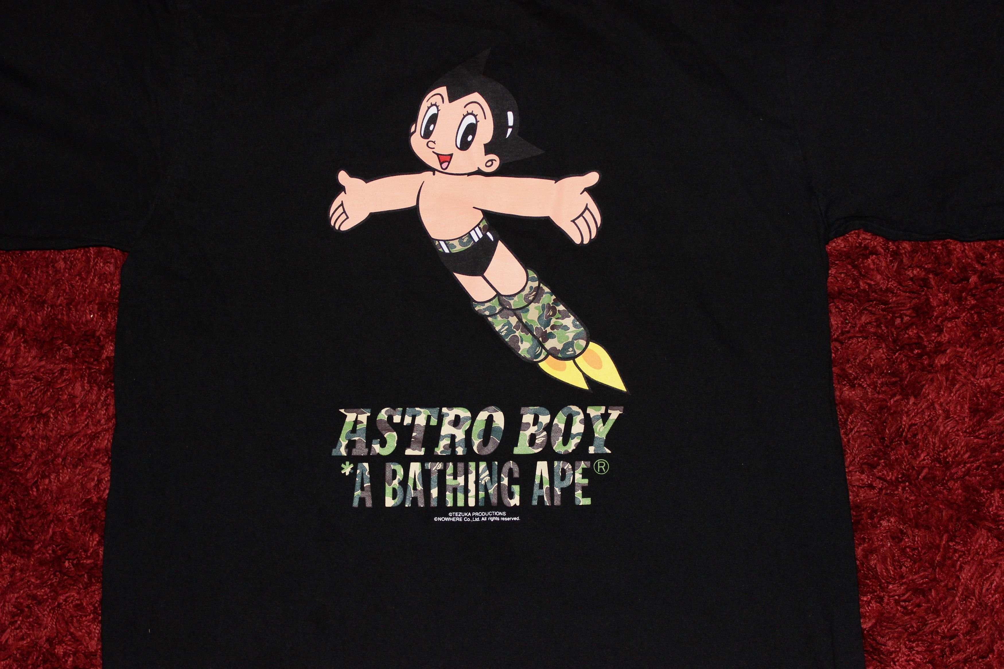 Bape A Bathing Ape Astro Boy ABC Camo Black Tee Shirt XL | Grailed
