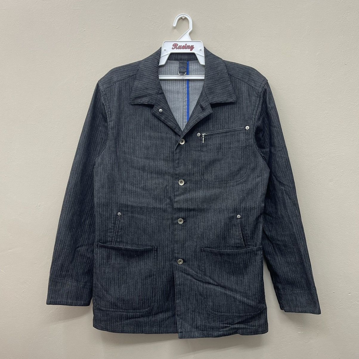 Japanese Brand × Vintage TAKA-Q.COM DENIM BLAZER STYLE Size US L / EU 52-54 / 3 - 1 Thumbnail