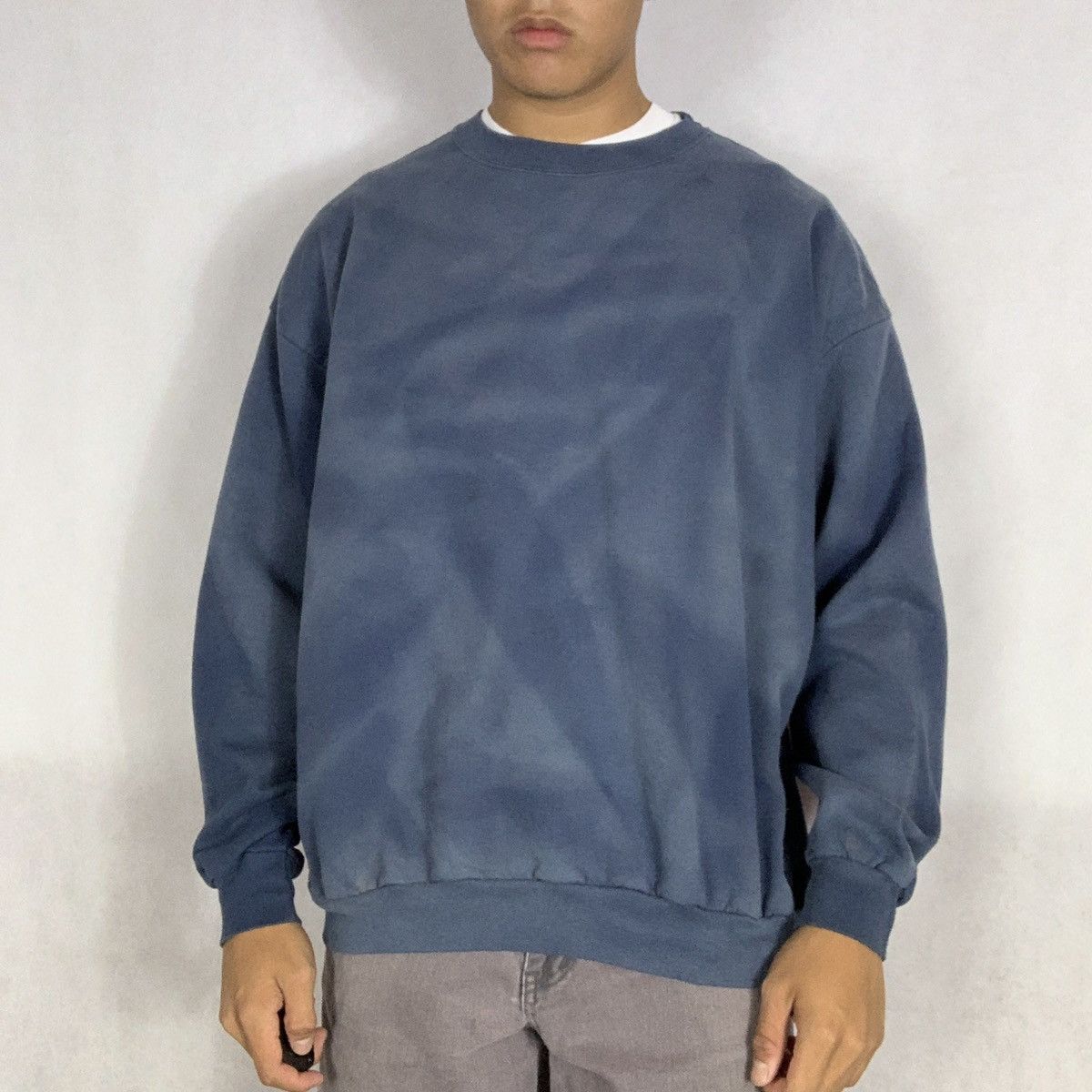 Vintage Vintage 90s Navy sun faded sweatshirt Grailed