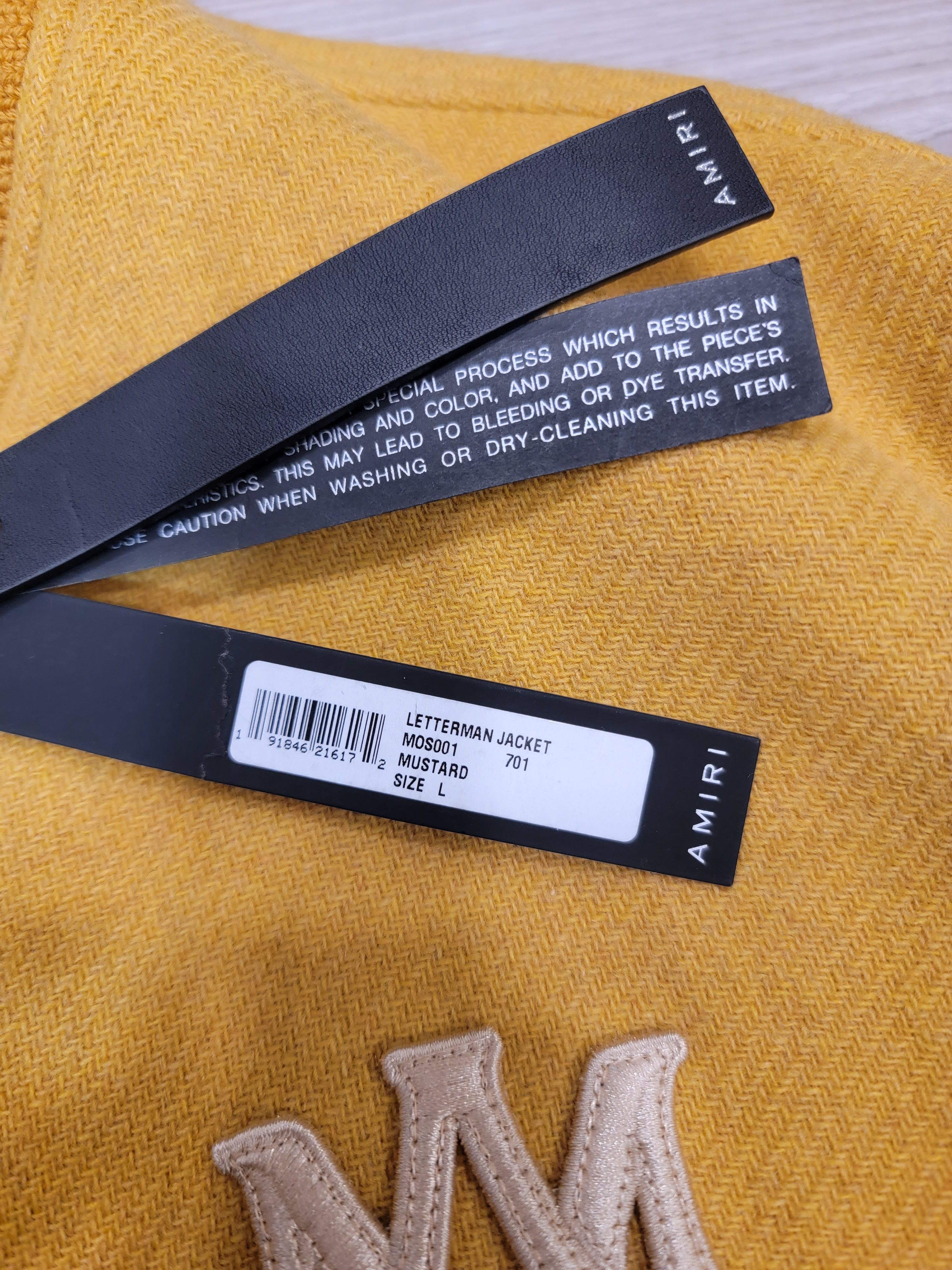 Amiri $2495 Amiri Varsity Letterman Jacket in Mustard Size Large Size US L / EU 52-54 / 3 - 9 Thumbnail