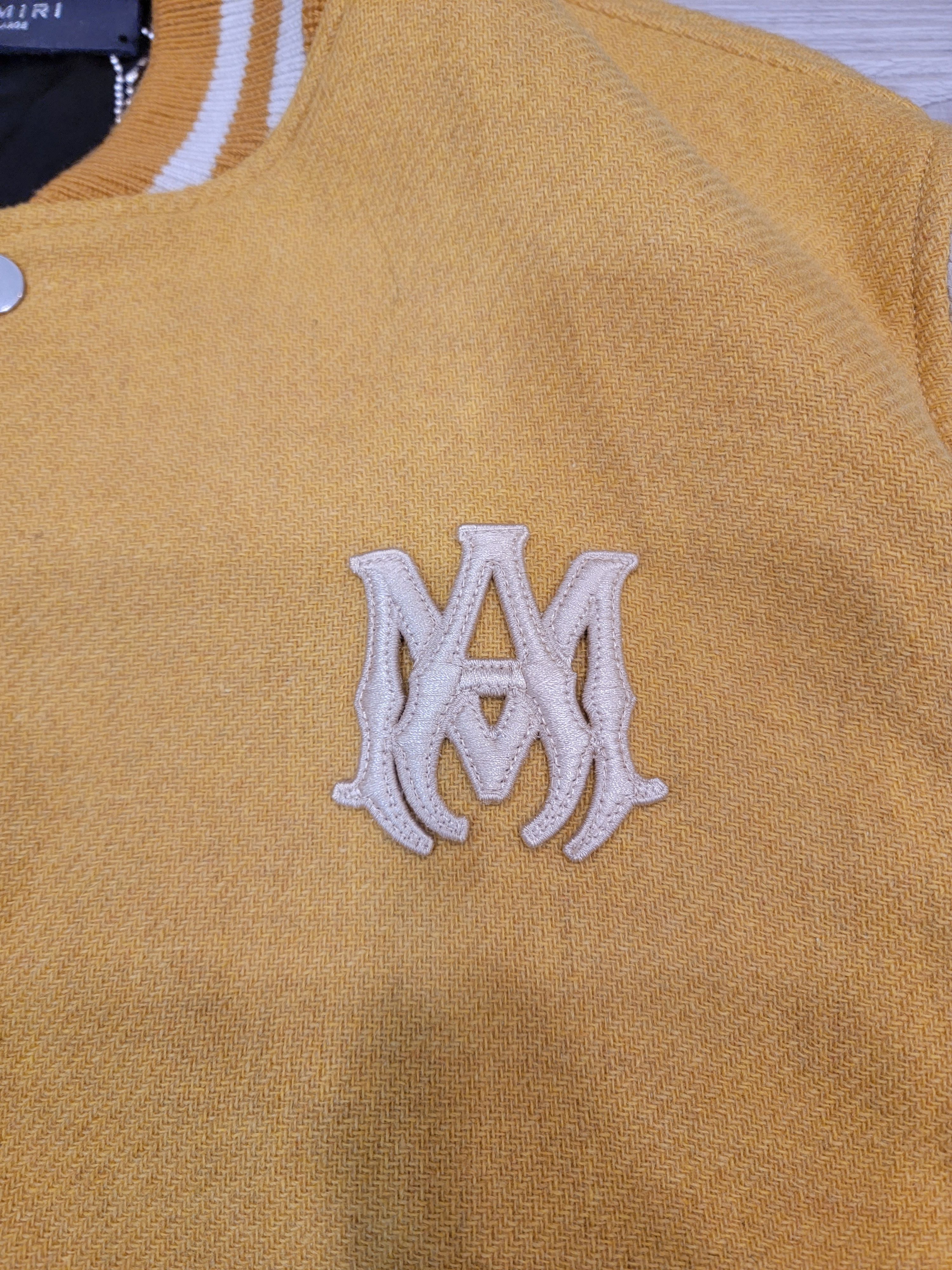 Amiri $2495 Amiri Varsity Letterman Jacket in Mustard Size Large Size US L / EU 52-54 / 3 - 3 Thumbnail