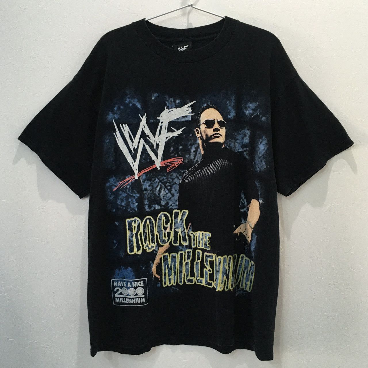 Vintage × Wwf VTG WWF DWAYNE JOHNSON THE ROCK MILLENNIUM T