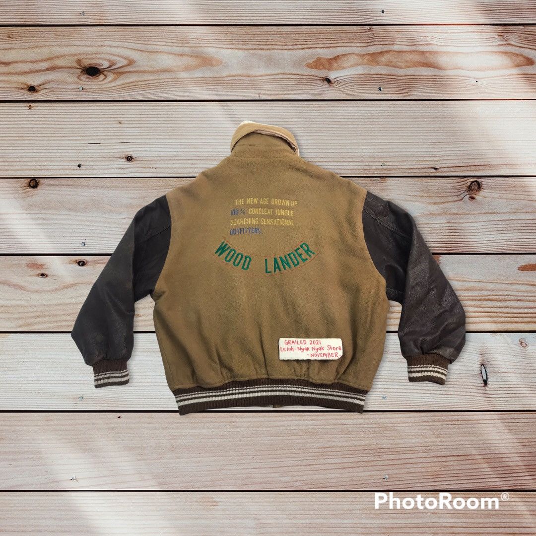 image of Vintage Wood Lander Jacket Zipper in Brown, Men's (Size Large)