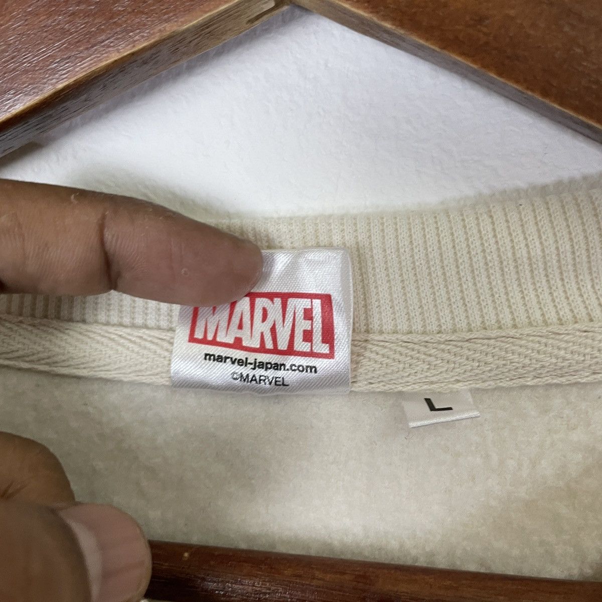 Marvel Comics Vintage Marvel Spell Out Big Logo Fleece Sweatshirt Size US L / EU 52-54 / 3 - 6 Thumbnail