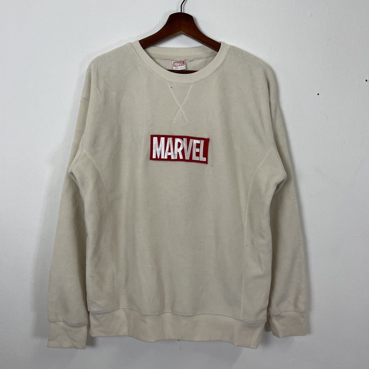Marvel Comics Vintage Marvel Spell Out Big Logo Fleece Sweatshirt Size US L / EU 52-54 / 3 - 1 Thumbnail