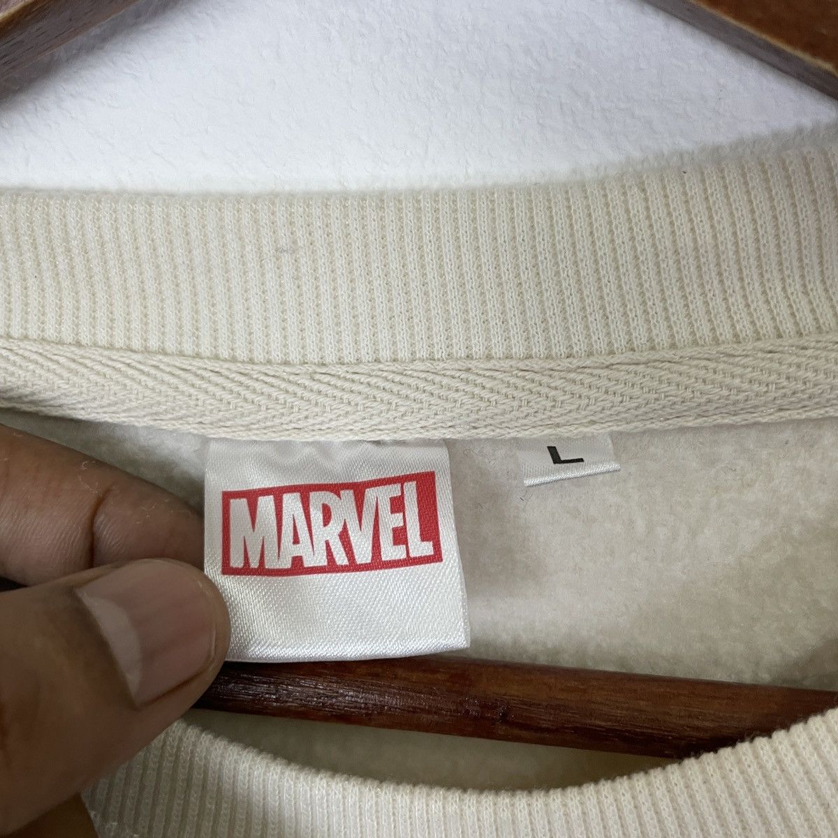Marvel Comics Vintage Marvel Spell Out Big Logo Fleece Sweatshirt Size US L / EU 52-54 / 3 - 5 Thumbnail