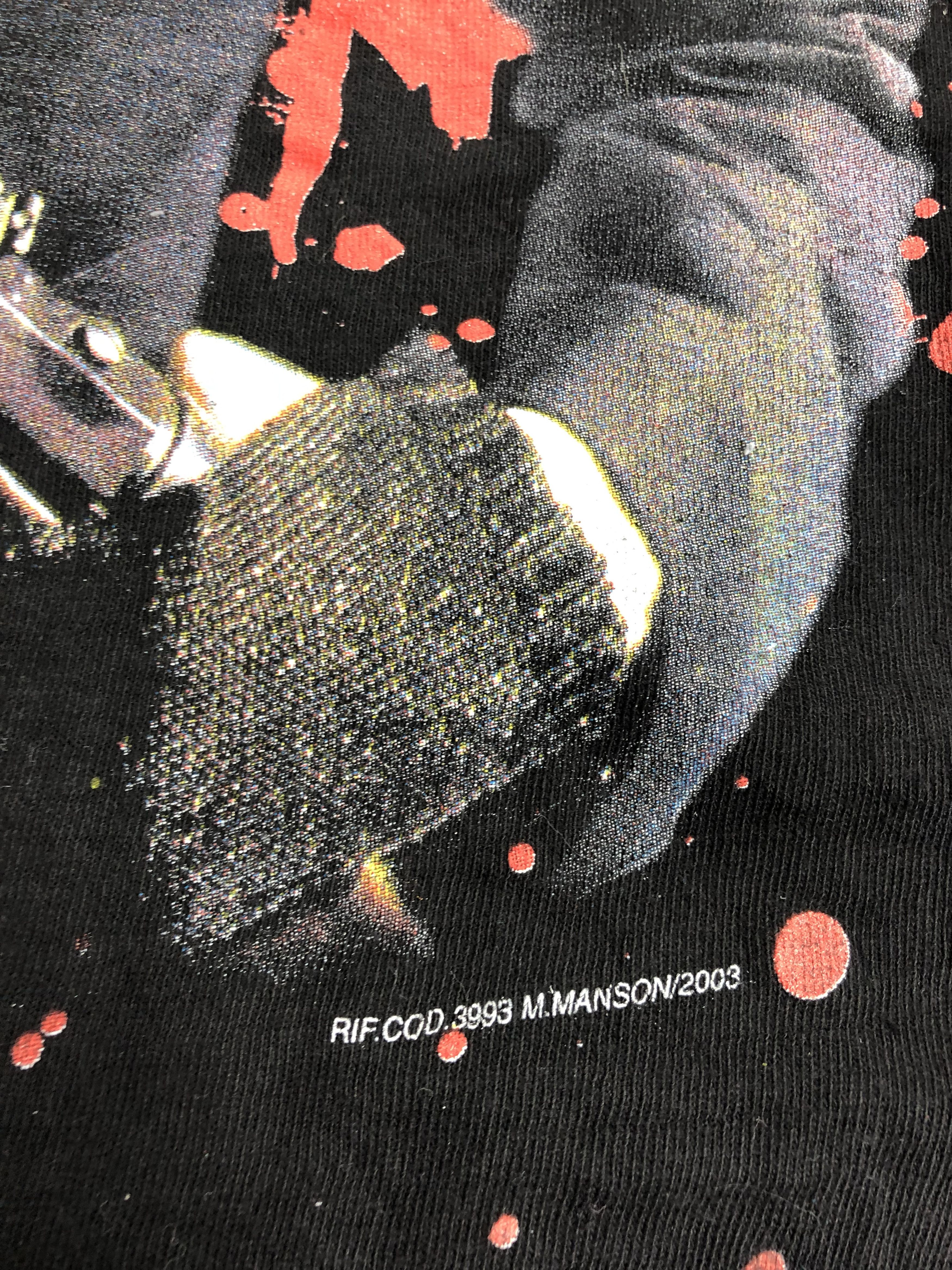 Band Tees Vintage 2003 Marilyn Manson (Nine Inch Nails Limp Bizkit) Size US L / EU 52-54 / 3 - 9 Thumbnail