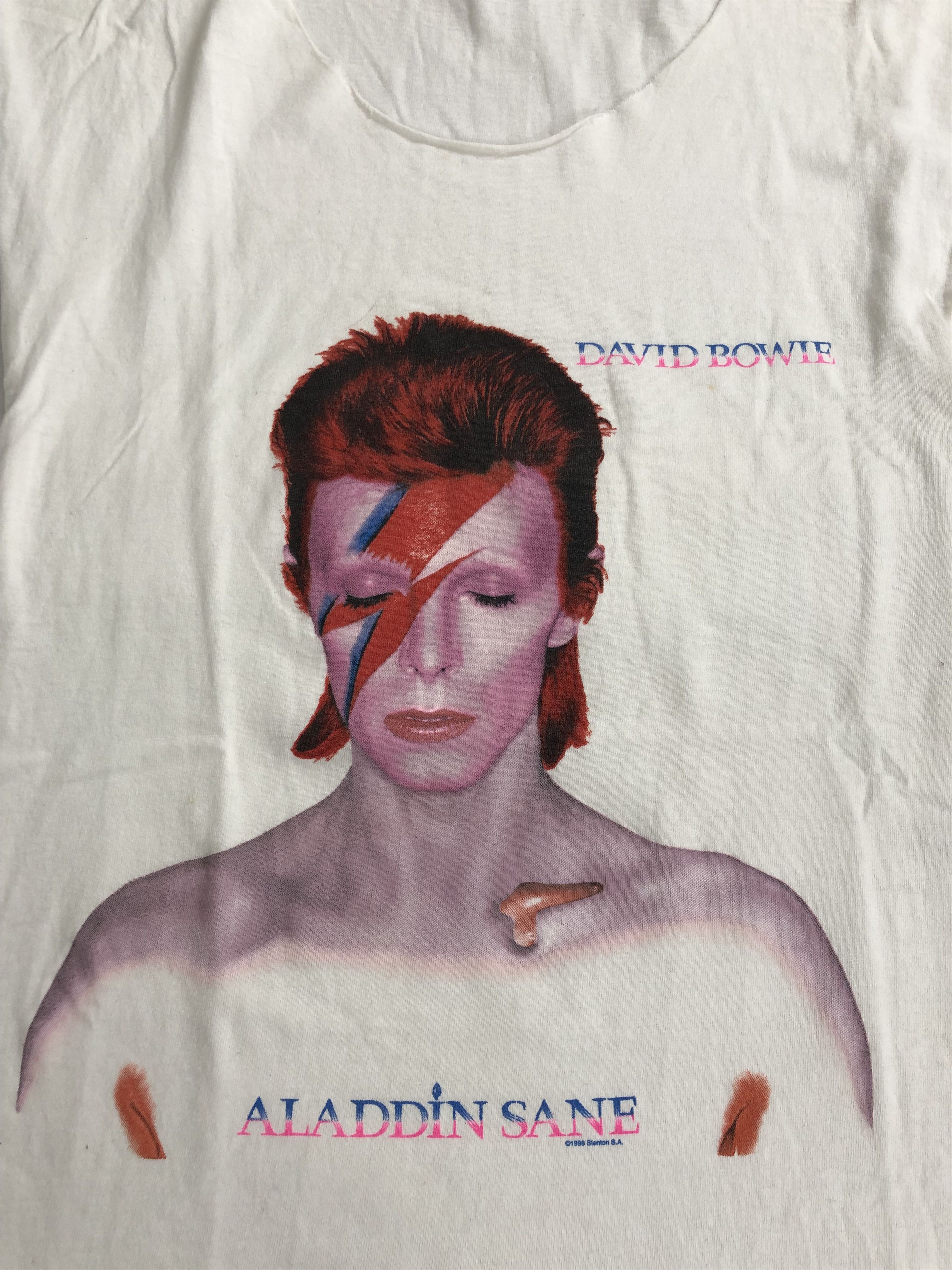 Band Tees Vintage 1998 David Bowie Aladdin Sane (Iggy Pop AC/DC) Size US XS / EU 42 / 0 - 2 Thumbnail