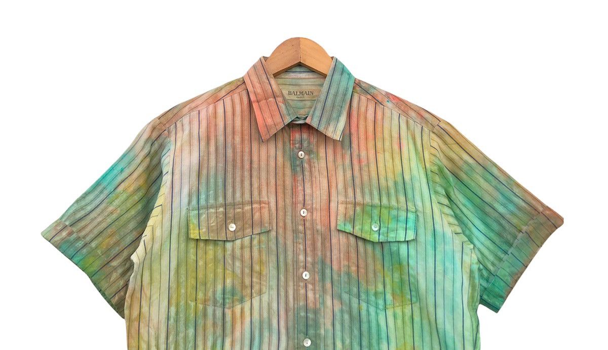 Balmain × If Six Was Nine × Vintage 🔥Vintage Balmain “Peace No War Painted” Shirt 🔥 Size US M / EU 48-50 / 2 - 3 Thumbnail