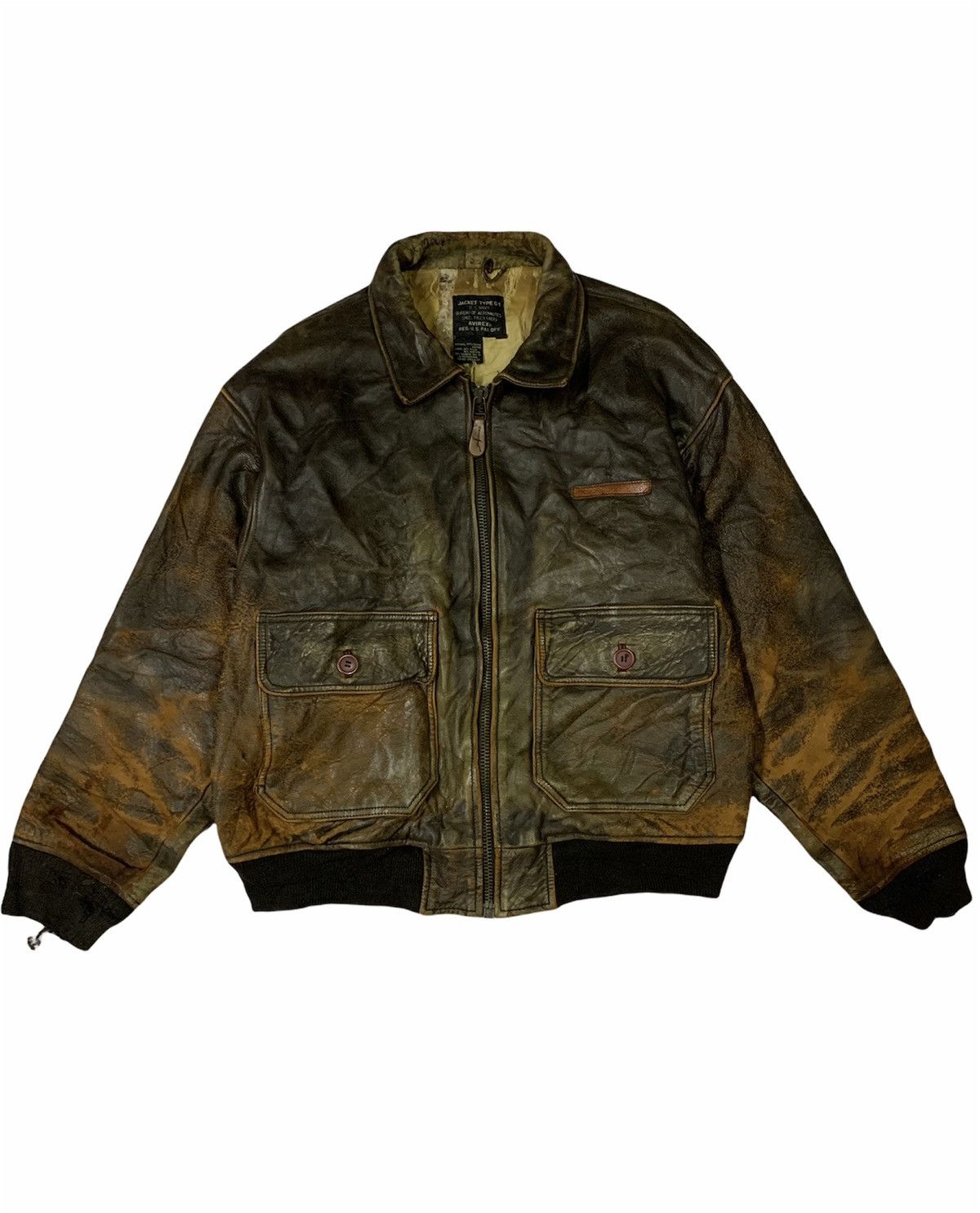 ジャケット・アウター AVIREX JAKET TYPE G-1 Size36 AVIREX G-1 Flight Jacket Genuine Leather Men Size L Brown | eBay