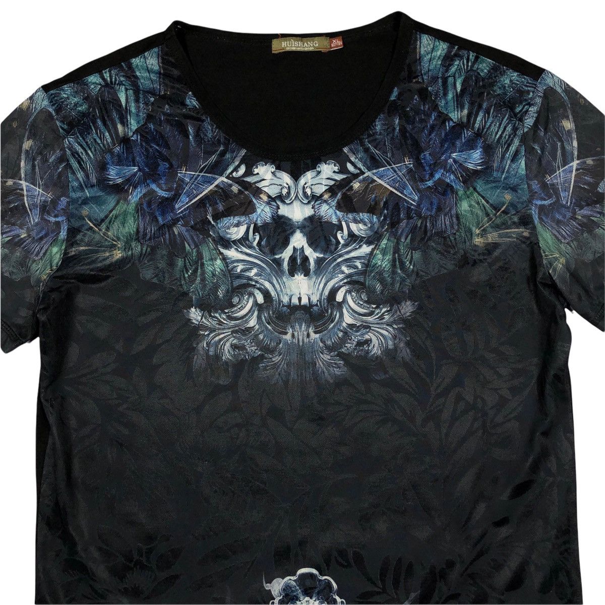 Vintage Huishang Skull Art Mesh T Shirt Size US XL / EU 56 / 4 - 2 Thumbnail