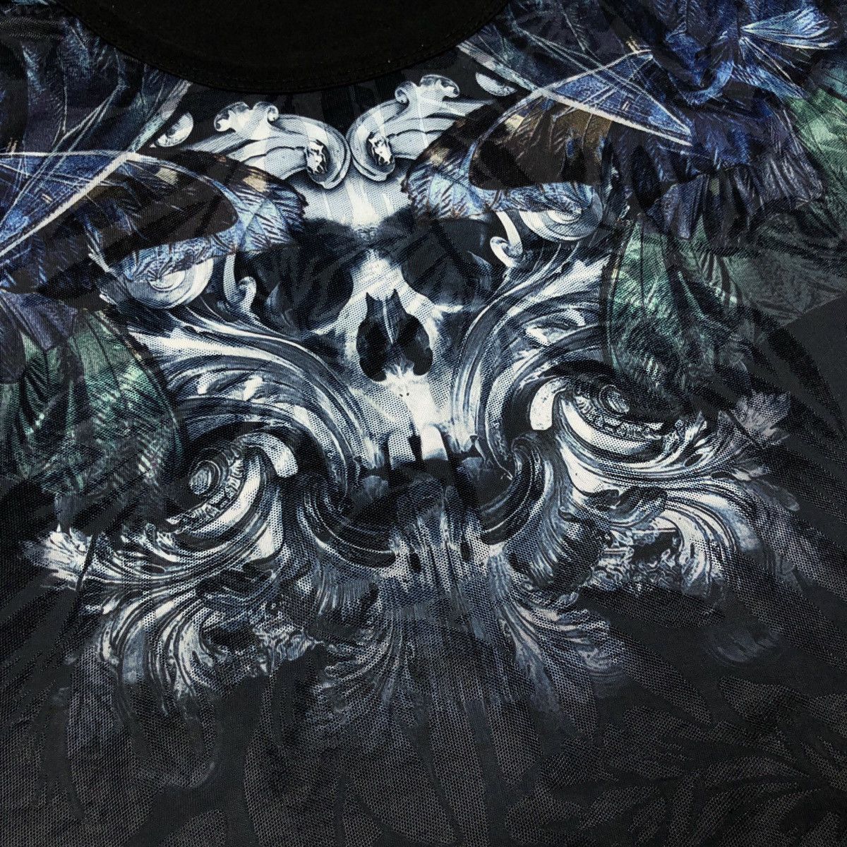Vintage Huishang Skull Art Mesh T Shirt Size US XL / EU 56 / 4 - 4 Thumbnail