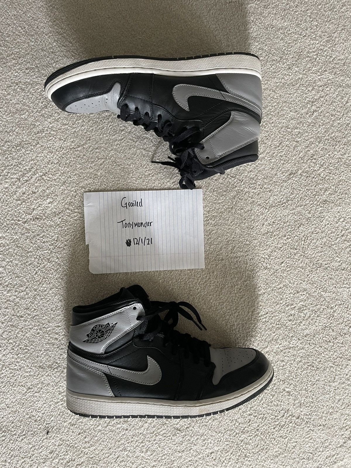 Jordan Brand Air Jordan 1 Retro High OG 2013 Shadow 2013 (FINAL DROP.) Size US 11 / EU 44 - 8 Thumbnail