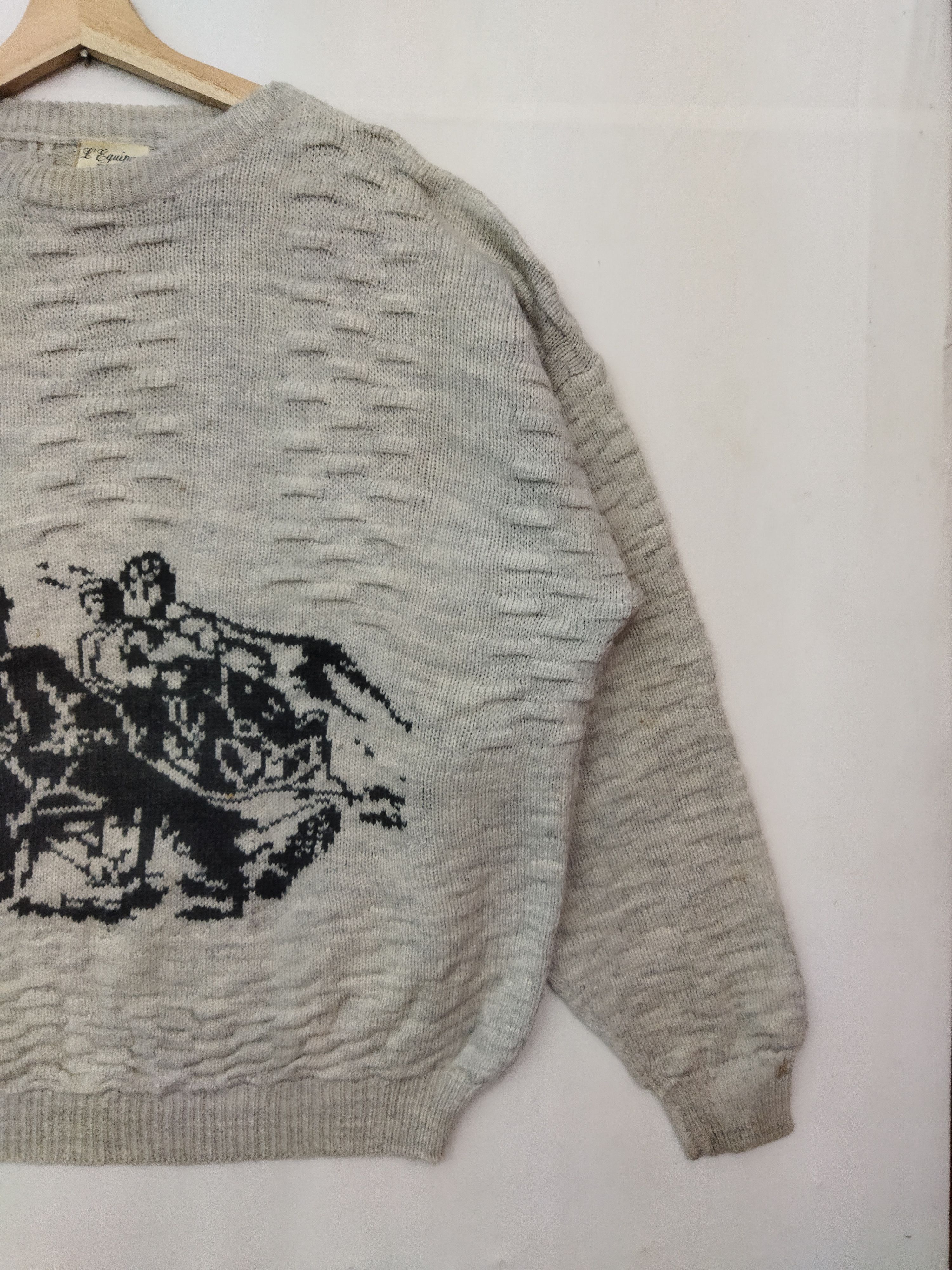 Aran Isles Knitwear × Other Vintage Italian Knitwear Big Logo Size US XL / EU 56 / 4 - 3 Thumbnail