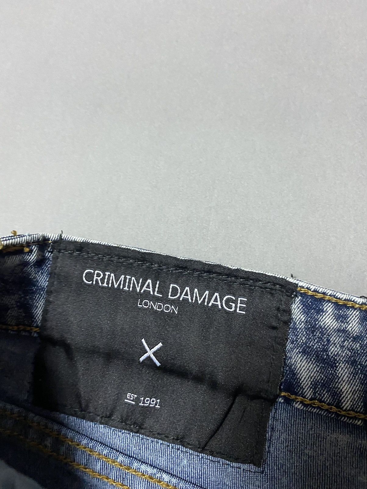 Criminal Damage × Japanese Brand Criminal Damage London skinny designer jeans slim distressed Size US 34 / EU 50 - 7 Thumbnail