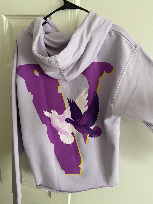 Vlone NAV X VLONE DOVES GOOD INTENTIONS HOODIE PURPLE Grailed