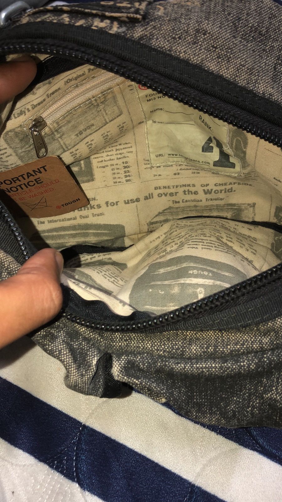 Japanese Brand NEED TO GONE🔥Tough Jeans Military Waist x Fullprint Inside Size ONE SIZE - 20 Thumbnail