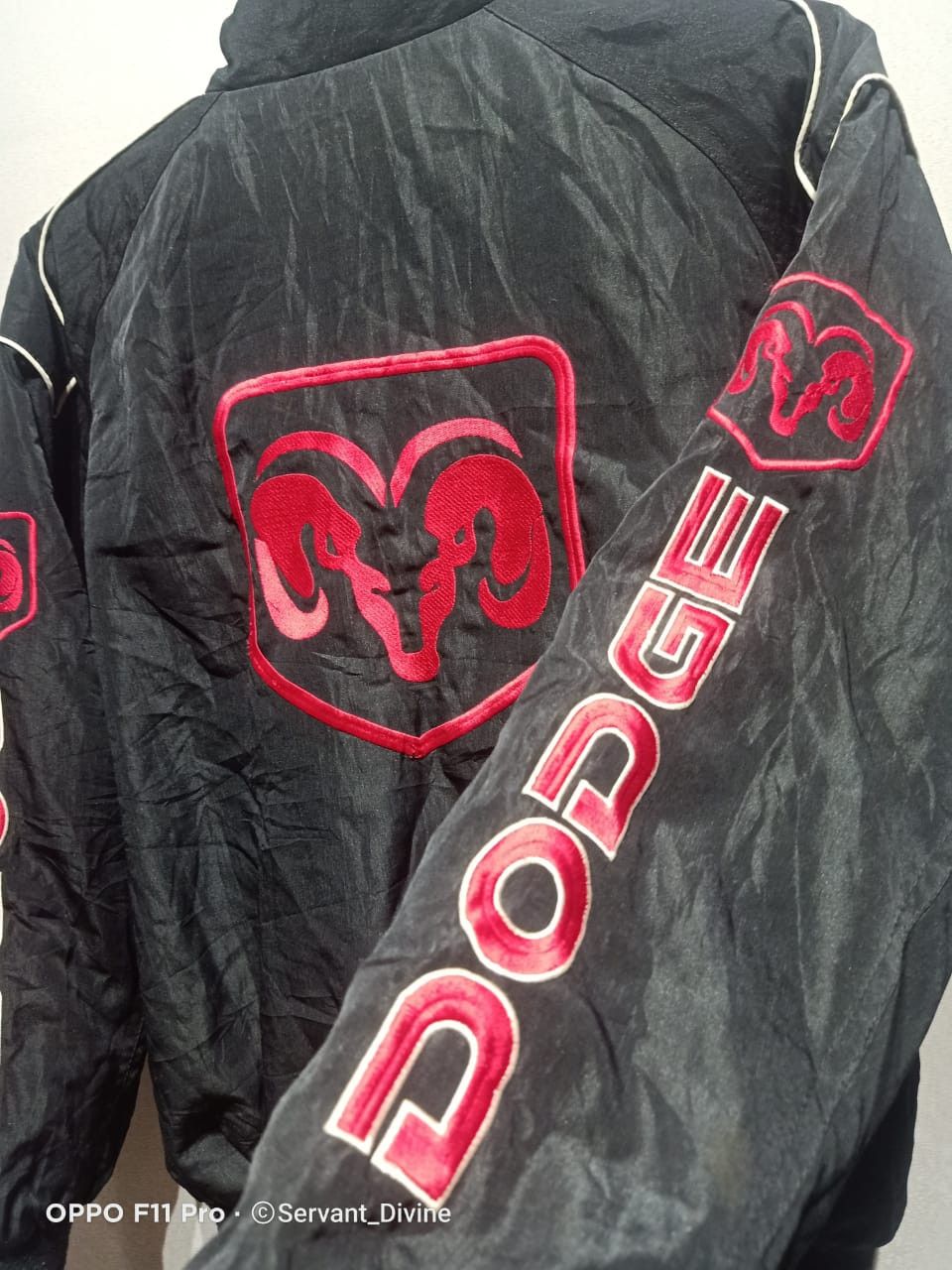 VINTAGE EMBROIDERY DODGE MOTORSPORT ZIPPER JACKET