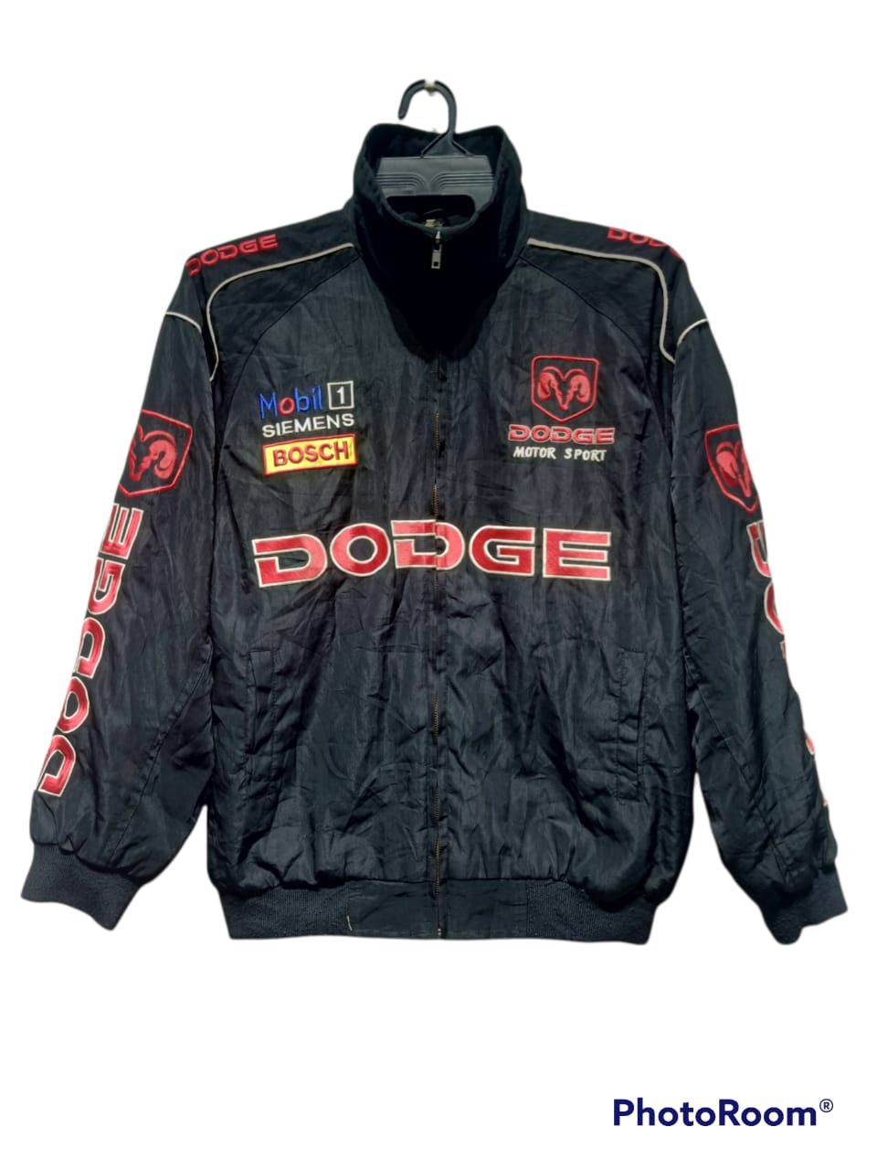 VINTAGE EMBROIDERY DODGE MOTORSPORT ZIPPER JACKET