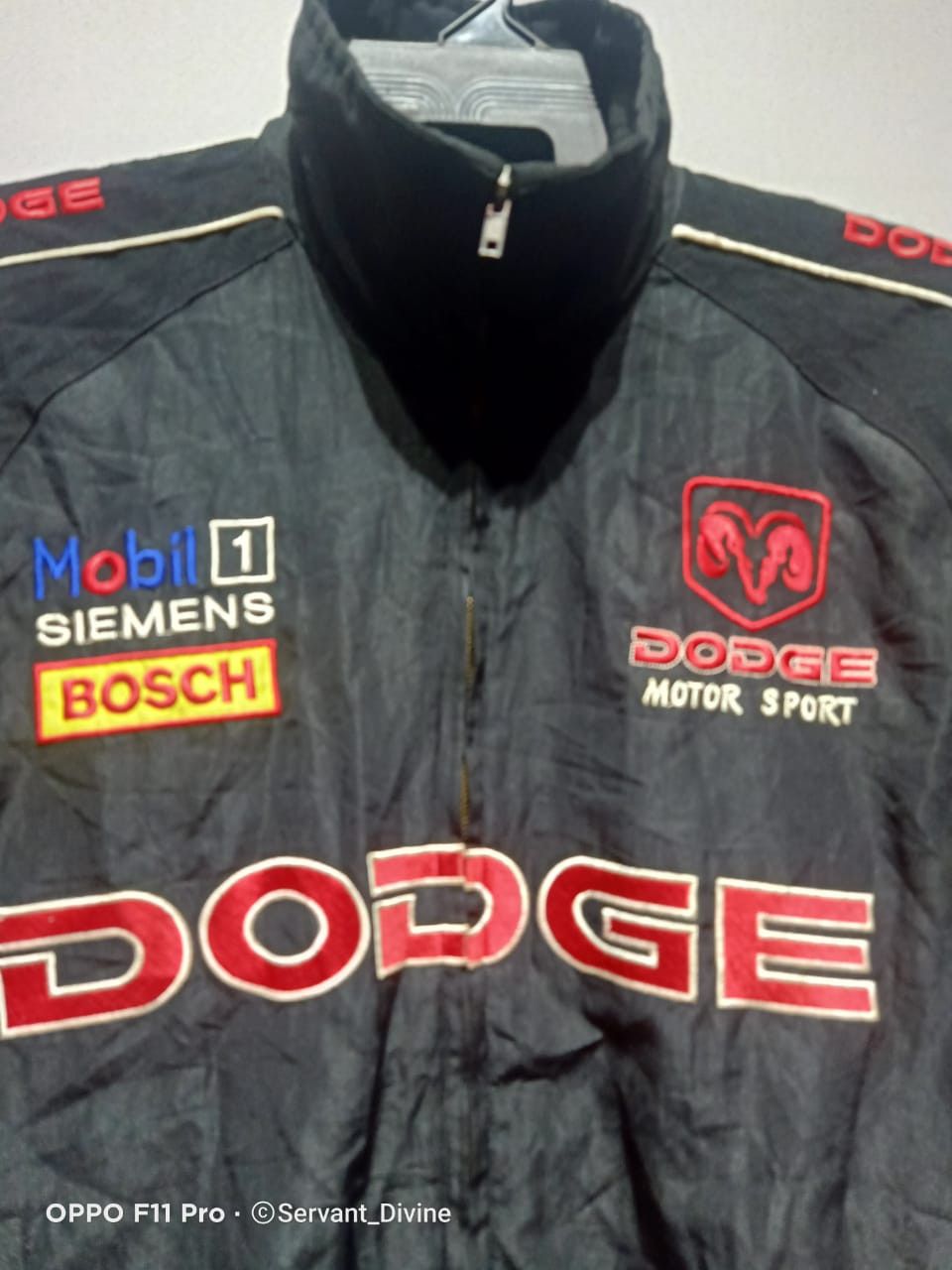 VINTAGE EMBROIDERY DODGE MOTORSPORT ZIPPER JACKET