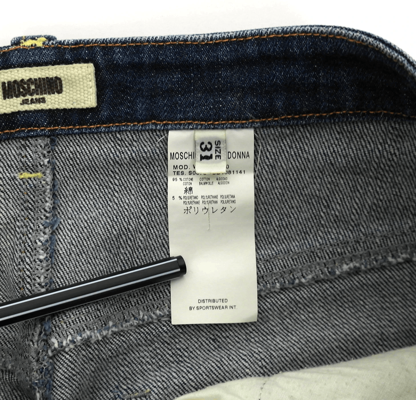 Moschino Moschino Denim Jeans Donna Wide-Leg Woman's Sz 31 Size 31" - 8 Thumbnail