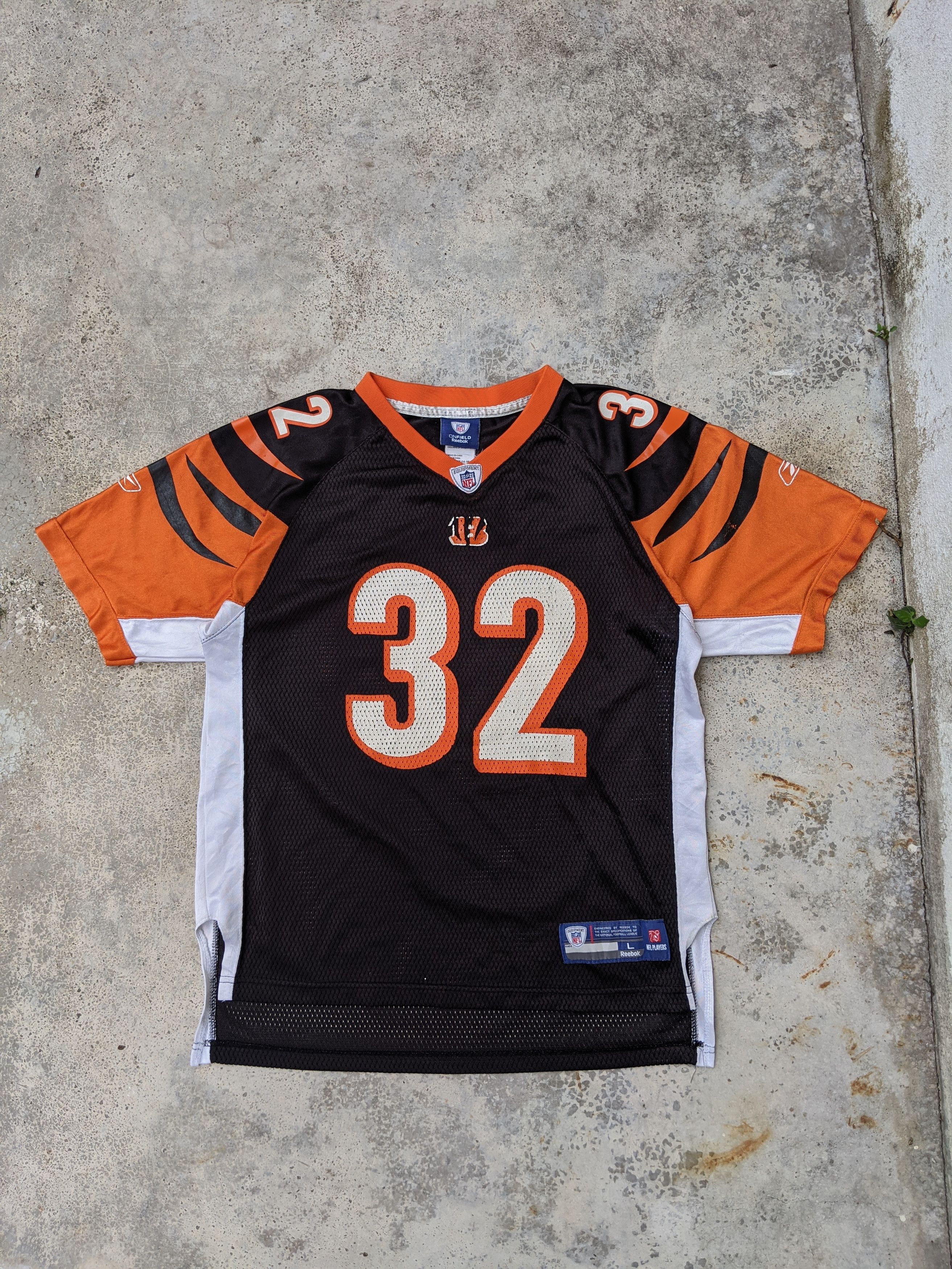 image of Benson 32 Nfl Jersey Shirts By Reebok in Black, Men's (Size Medium)