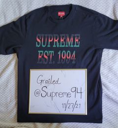 Supreme Cotton Mesh Gradient Logo Tee | Grailed