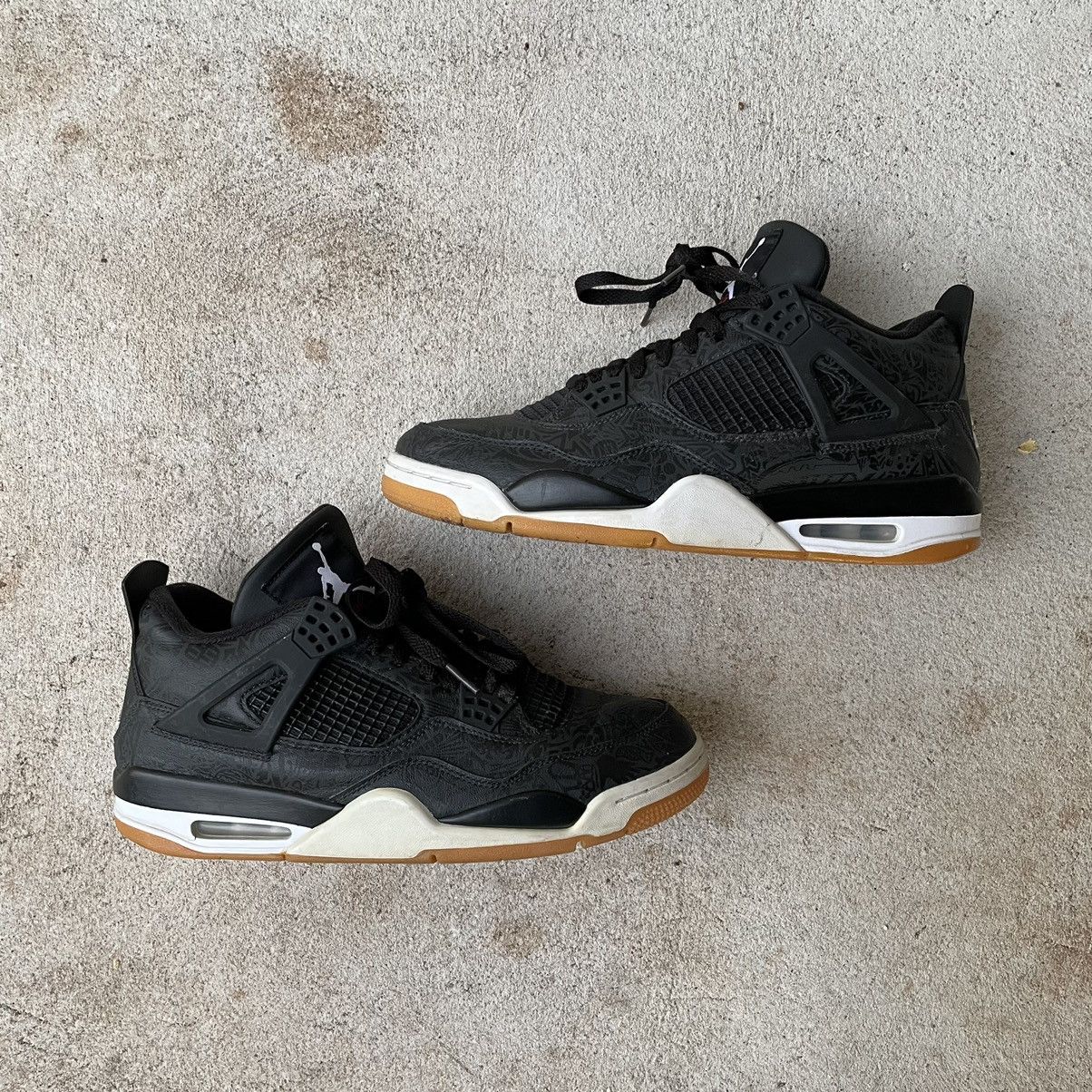 retro 4 laser black