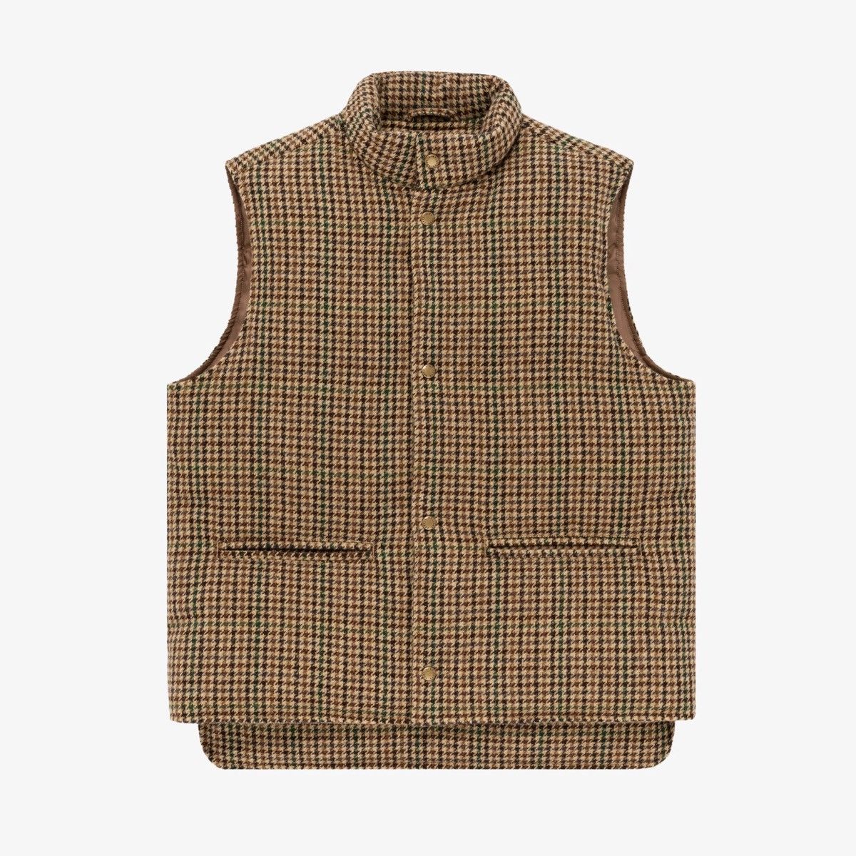 Aime Leon Dore ALD Filled Heritage Vest Brown Houndstooth | Grailed