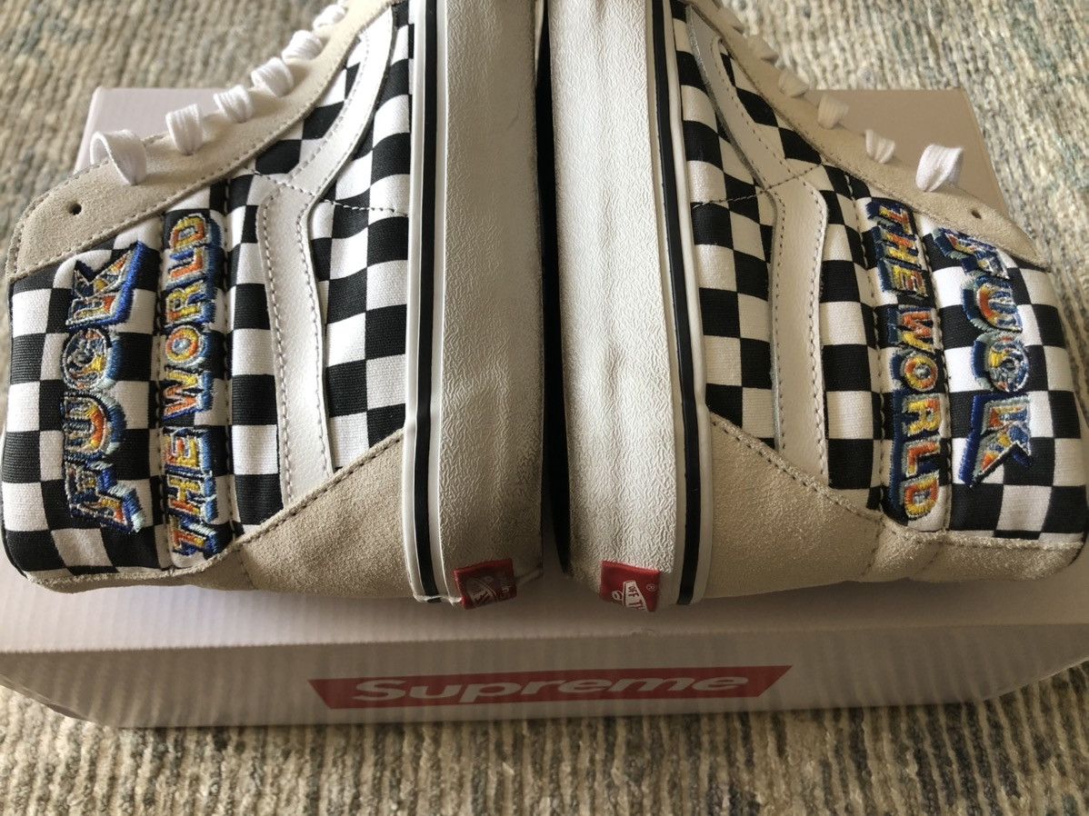 Supreme × Vans Supreme x Vans Sk8-Hi Fuck The World - White 