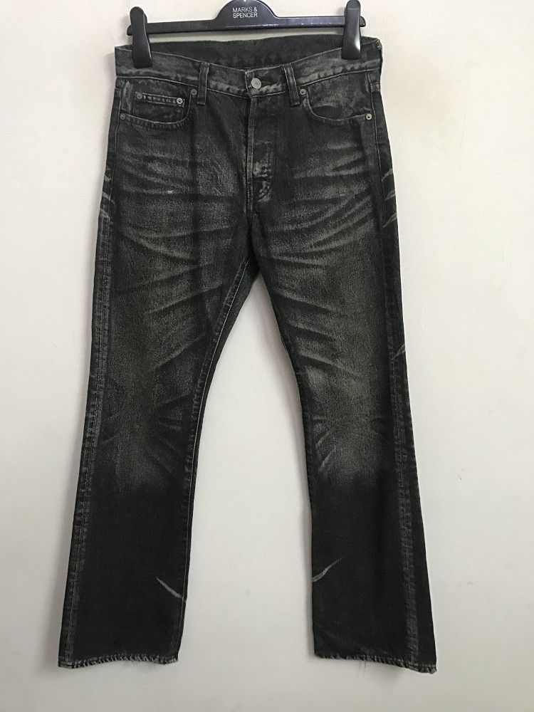 United Arrows UNITED ARROWS x TABLOID NEWS Distressed Charcoal Wash Denim Size US 31 - 2 Thumbnail