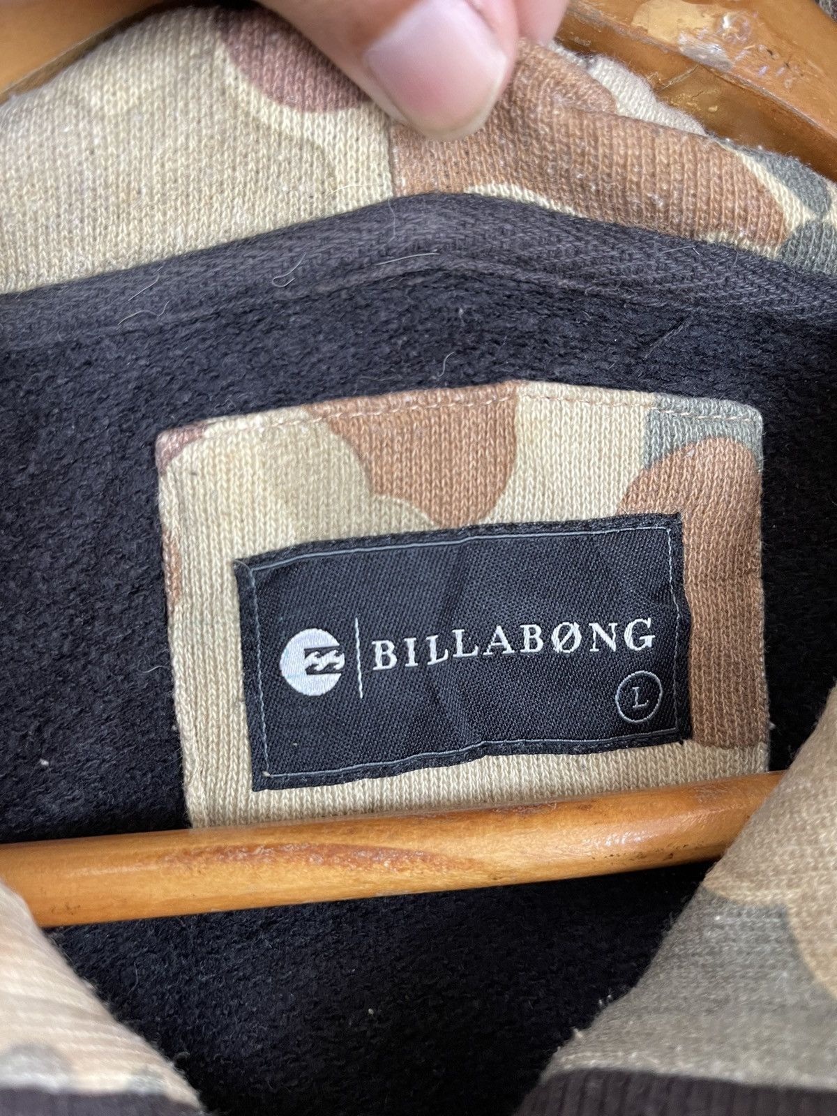Billabong × Vintage 90’s Frog Skin Style Billabong Hoodie Sweatshirt Size US L / EU 52-54 / 3 - 4 Thumbnail