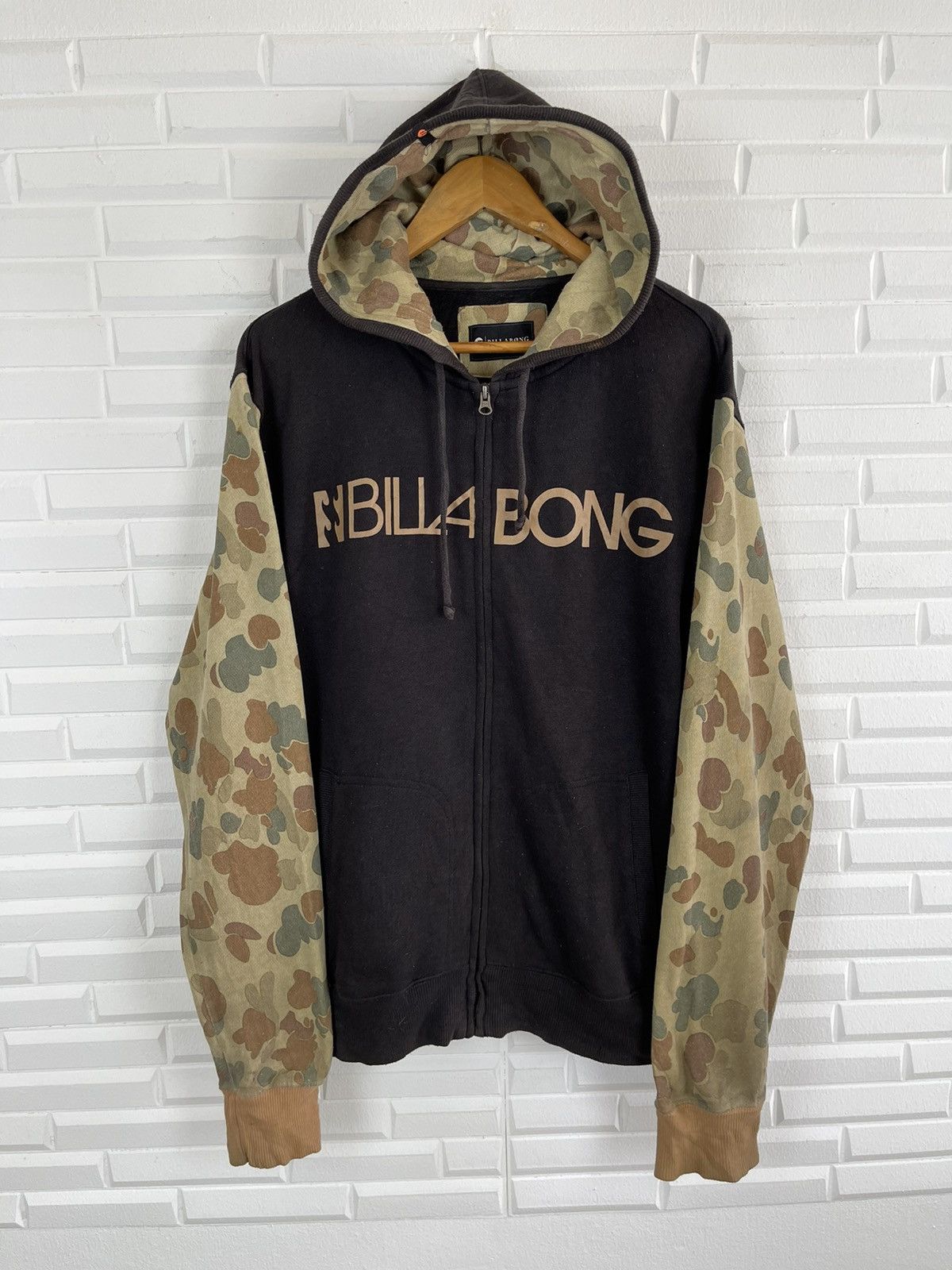 Billabong × Vintage 90’s Frog Skin Style Billabong Hoodie Sweatshirt Size US L / EU 52-54 / 3 - 5 Thumbnail