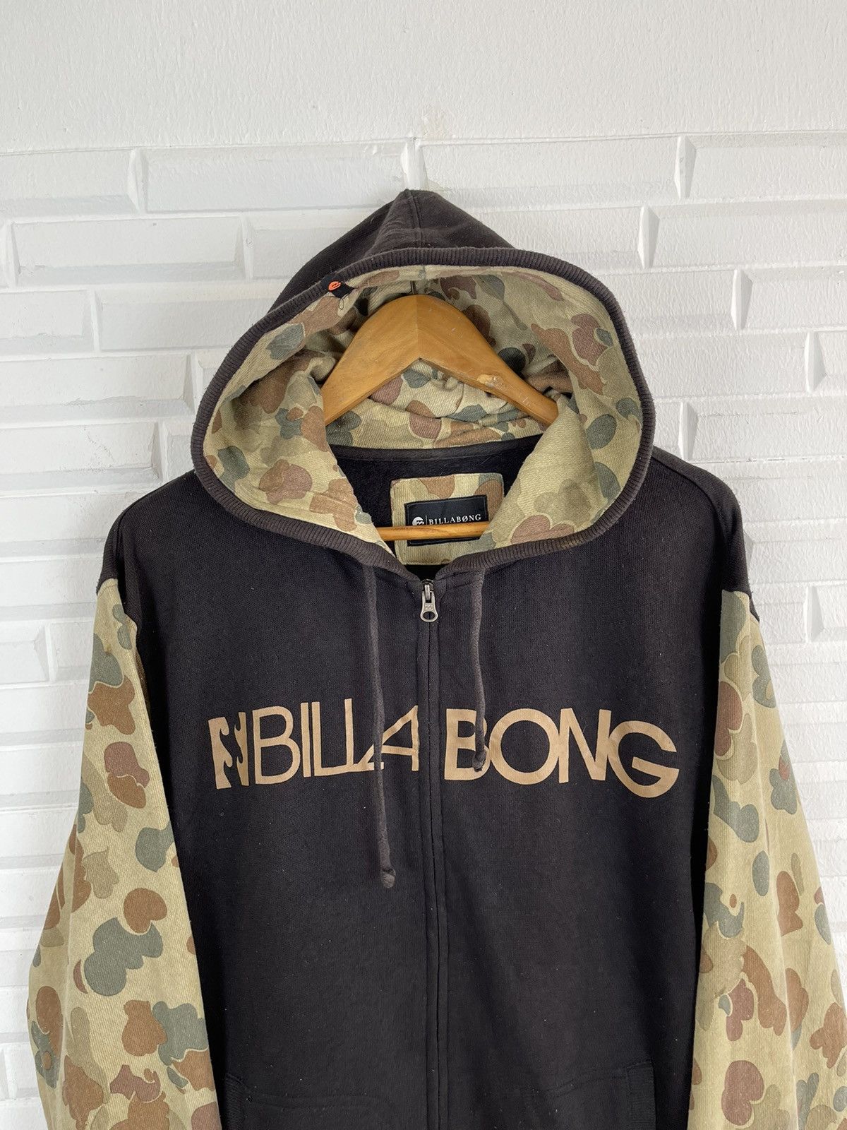 Billabong × Vintage 90’s Frog Skin Style Billabong Hoodie Sweatshirt Size US L / EU 52-54 / 3 - 2 Thumbnail
