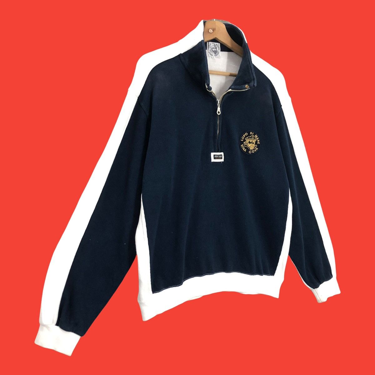 Japanese Brand Vintage Sina Cova Lupo Di Mare Halfzip Sweatshirt Size M Size US M / EU 48-50 / 2 - 2 Thumbnail