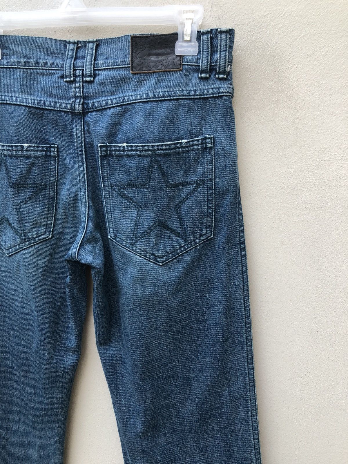 Vintage SMADDY Japan Ripped Printed $ Bill Star Arcuate Denim Jeans Size US 30 / EU 46 - 14 Thumbnail