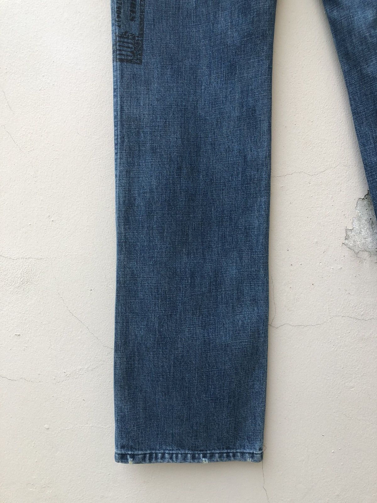 Vintage SMADDY Japan Ripped Printed $ Bill Star Arcuate Denim Jeans Size US 30 / EU 46 - 13 Thumbnail