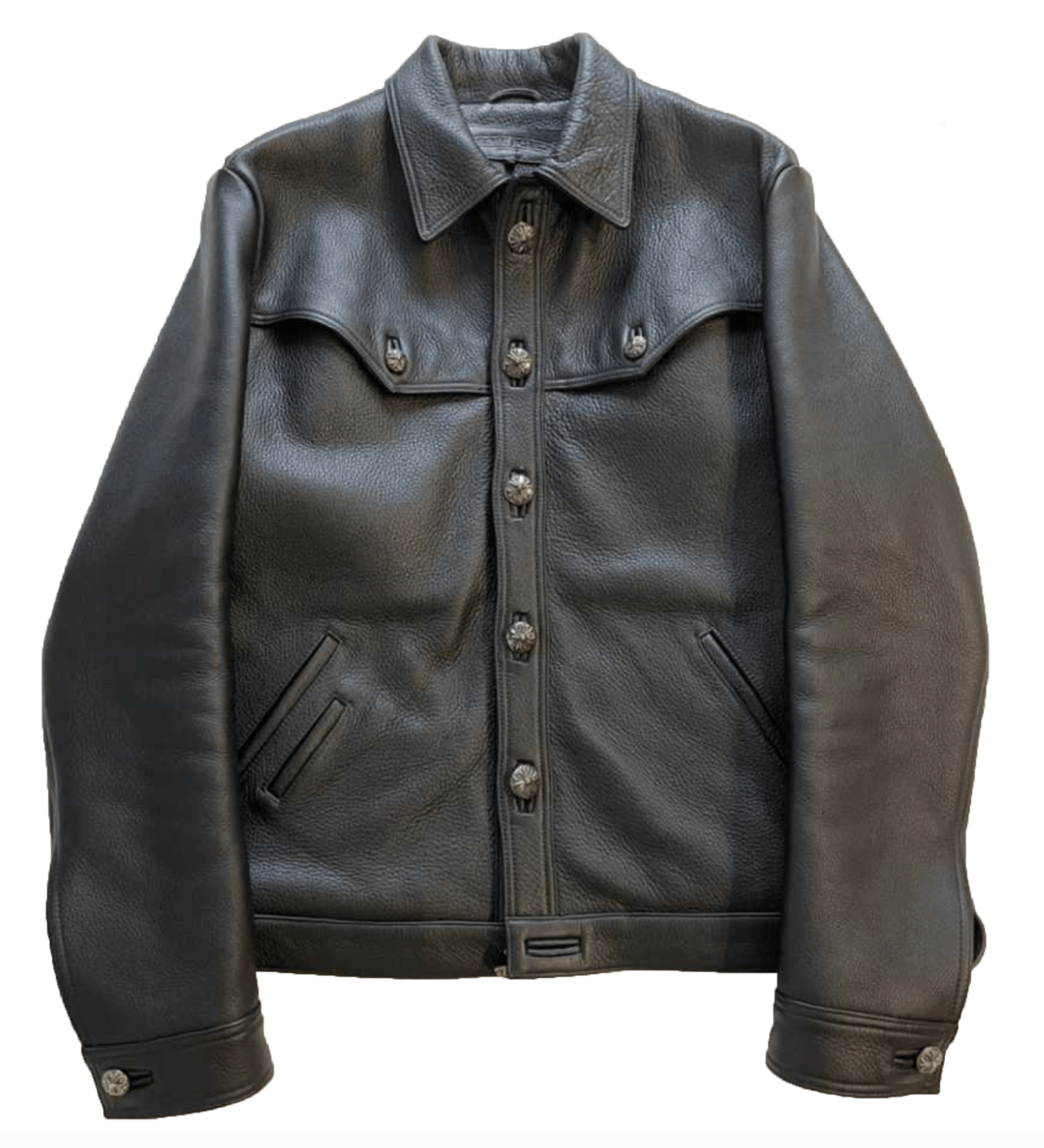 Chrome Hearts Chrome Hearts Custom Leather Jacket | Grailed