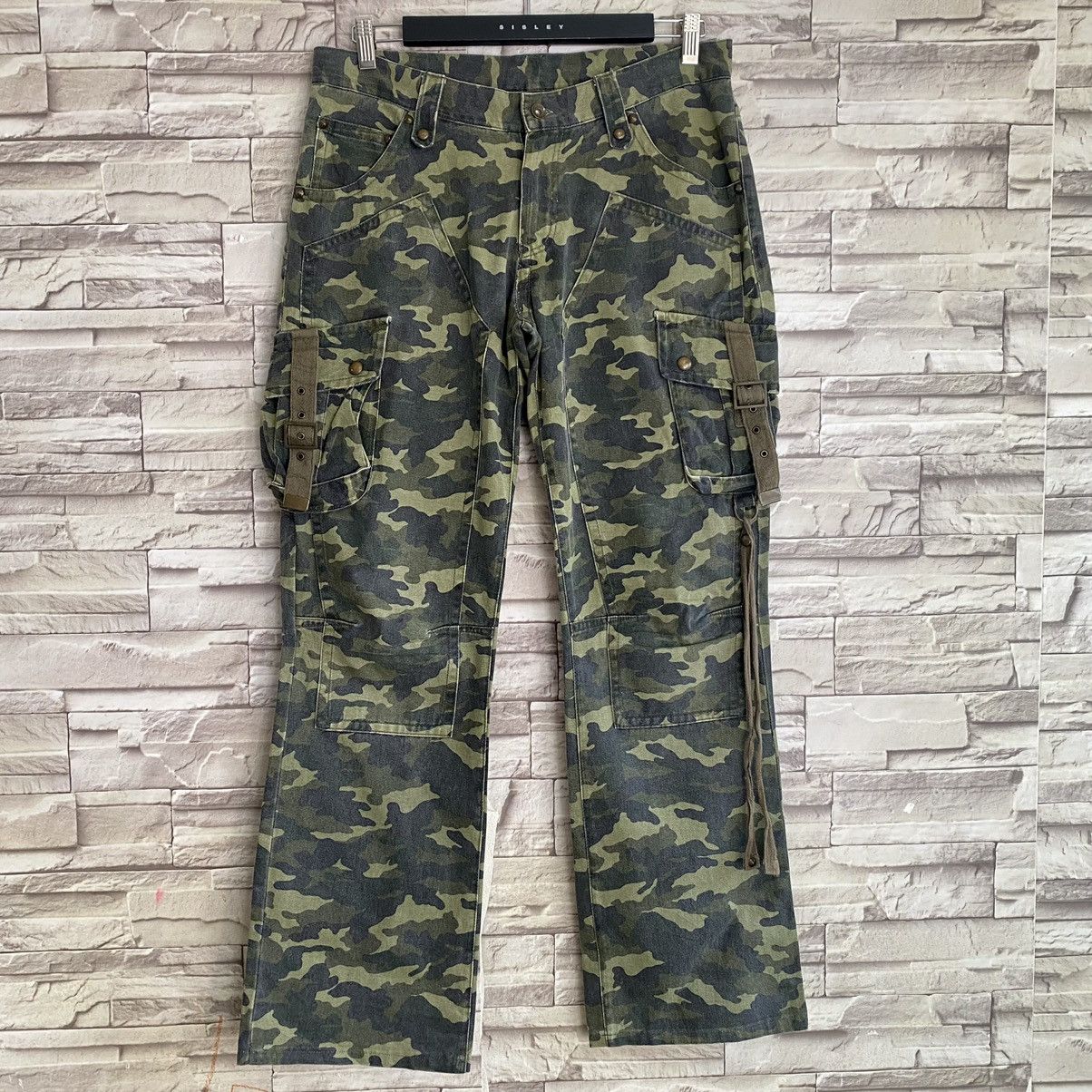 Japanese Brand Semantic Design Cargo Pants Double knee Camo Size US 33 - 4 Thumbnail