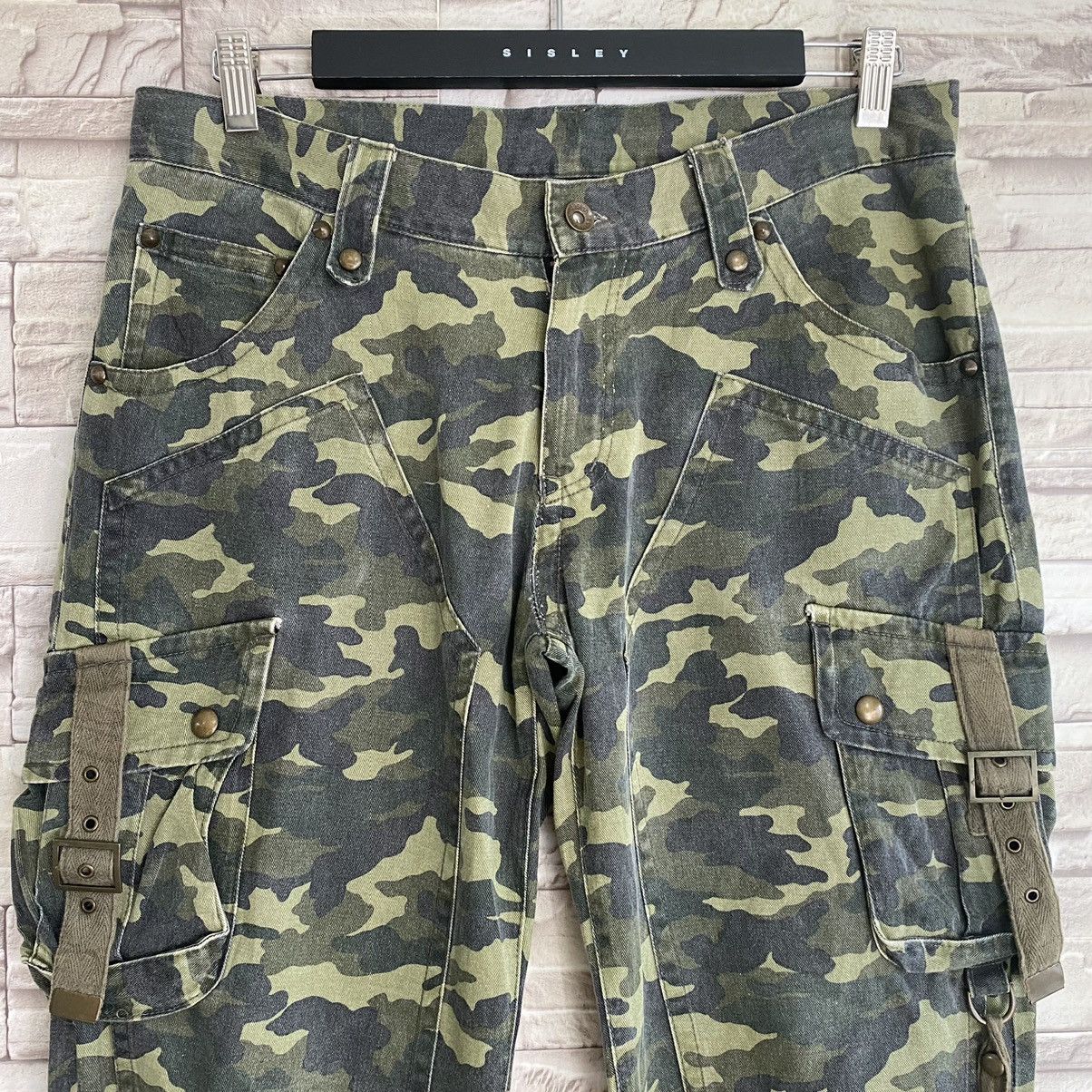 Japanese Brand Semantic Design Cargo Pants Double knee Camo Size US 33 - 6 Thumbnail