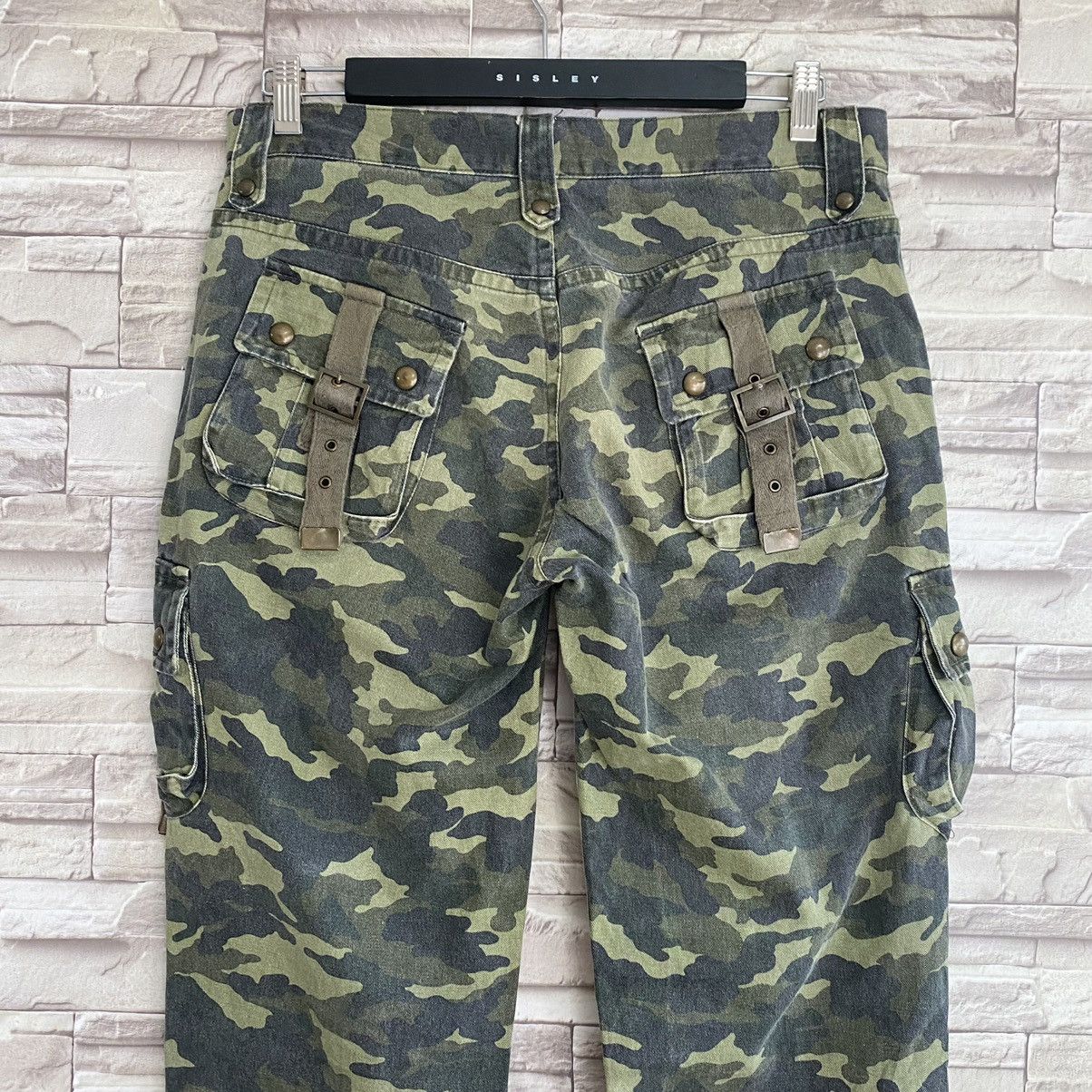 Japanese Brand Semantic Design Cargo Pants Double knee Camo Size US 33 - 12 Thumbnail